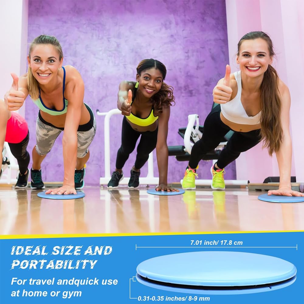 Sliders for Working Out 4 Exercise Sliders Core Exercise Sliders Dual Sided Disks for Abdominal Exercise, Strengthen Core, Glutes, Abs, Fitness Equipment