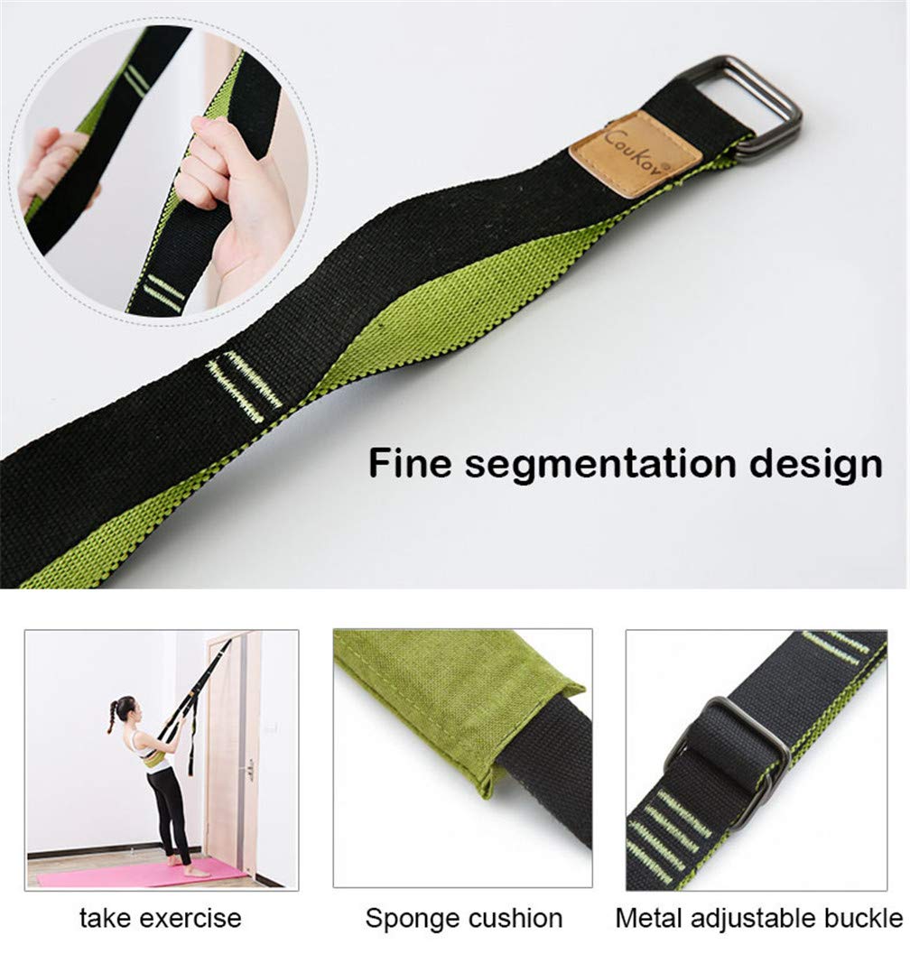 Back bend Assist Trainer - Improve Back and Waist Flexibility, Door Flexibility Stretching Strap, Home equipment for Ballet, Dance, Yoga, Gymnastics, Cheerleading, Splits (rose)