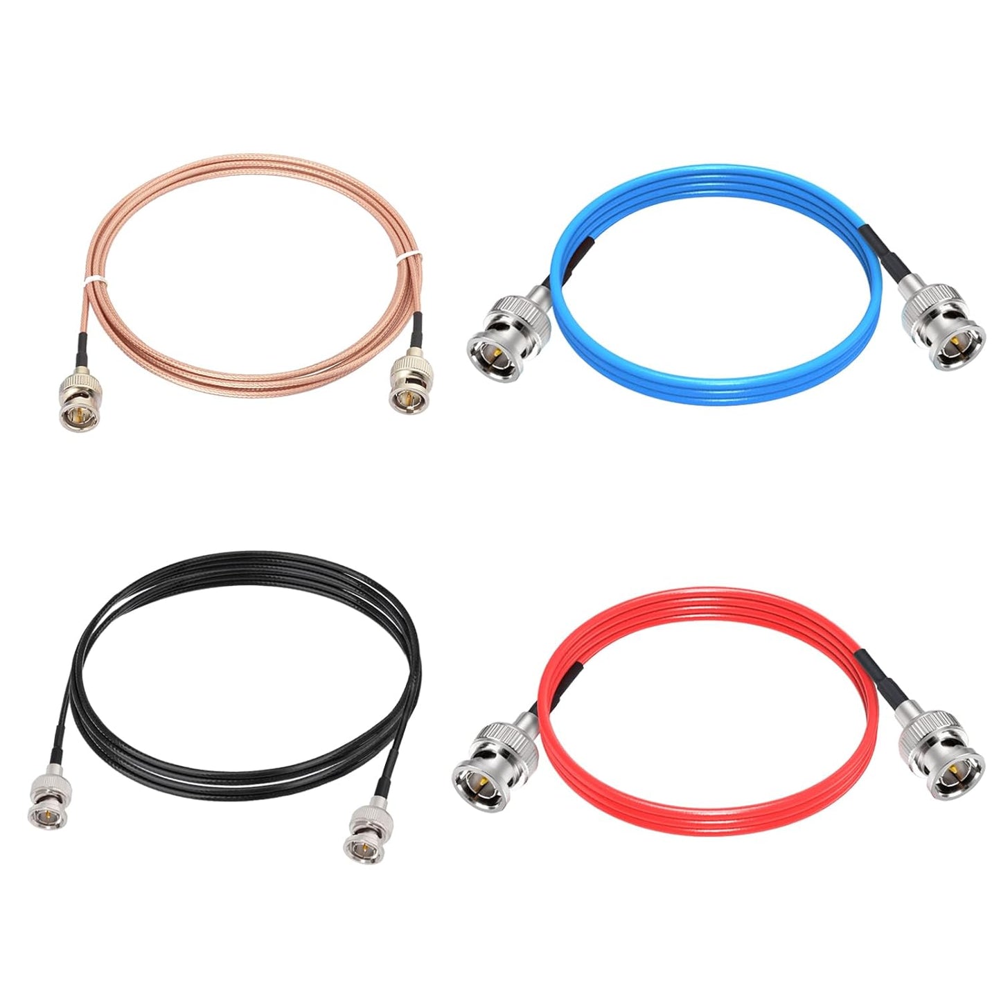 3G 6ft 75 RG179 (4-Pack) 3G-SDI 4K Superbat HDSDI SDI BNC Cable Ohm BNC Male Connector Coax Cable for Camera Monitor