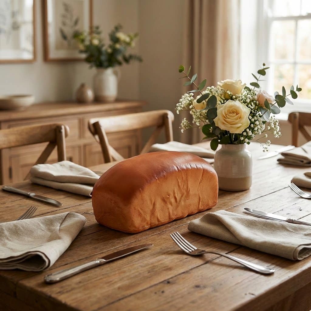 LUOZZY Fake Bread Decoration Artificial Bread Simulation Food Model Square Bread Photo Props for Kitchen Display