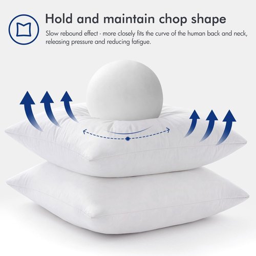 MIULEE Pillow Inserts - Premium Down Feather Throw Pillows | 18x18 Inches, Pack of 4, White