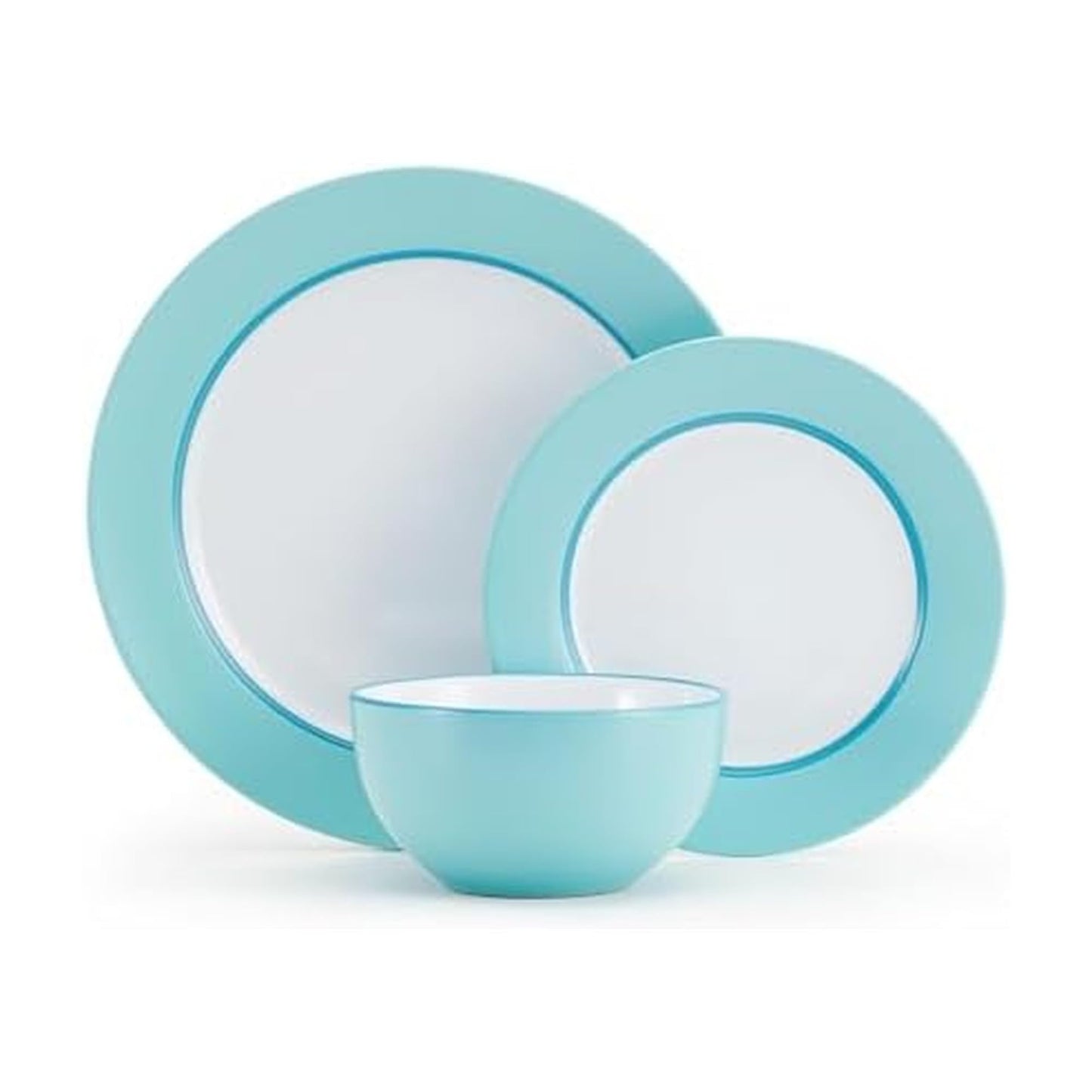 Pfaltzgraff Grayson Teal 12 Piece Dinnerware Set, Service for 4