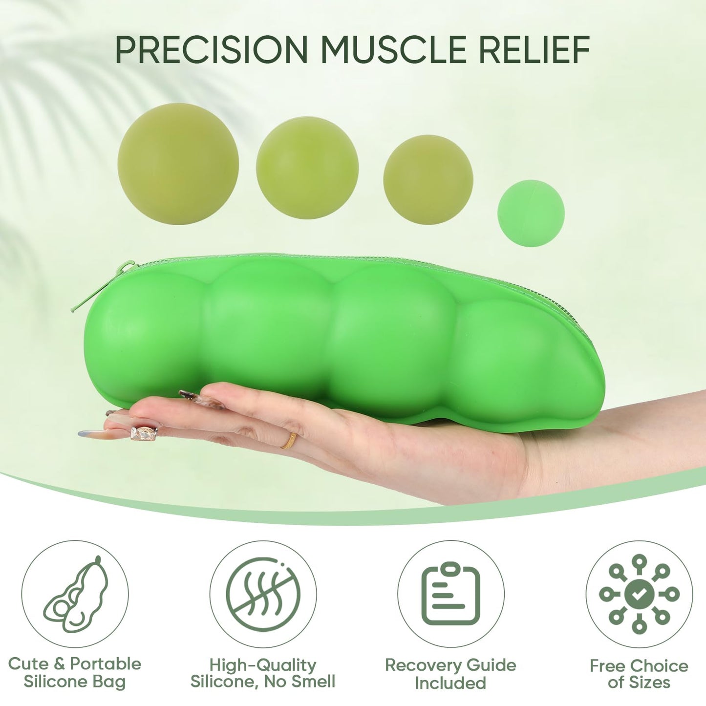 HATYDF Silicone Massage Lacrosse Balls Set - Small Hard Myofascial Release Balls for Feet, Hands, Neck, Yoga, Deep Tissue Muscle Mobility Massage (4-Pack)