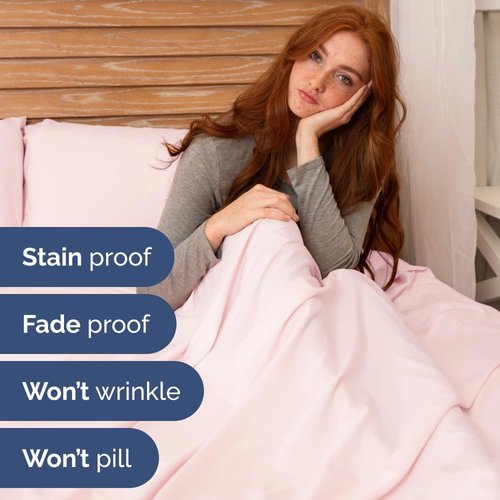 Flex Top Split Head King Sheet Set - Comfy Cooling Bed Sheets | Luxury Oeko-Tex Bedding in Lavender Pink