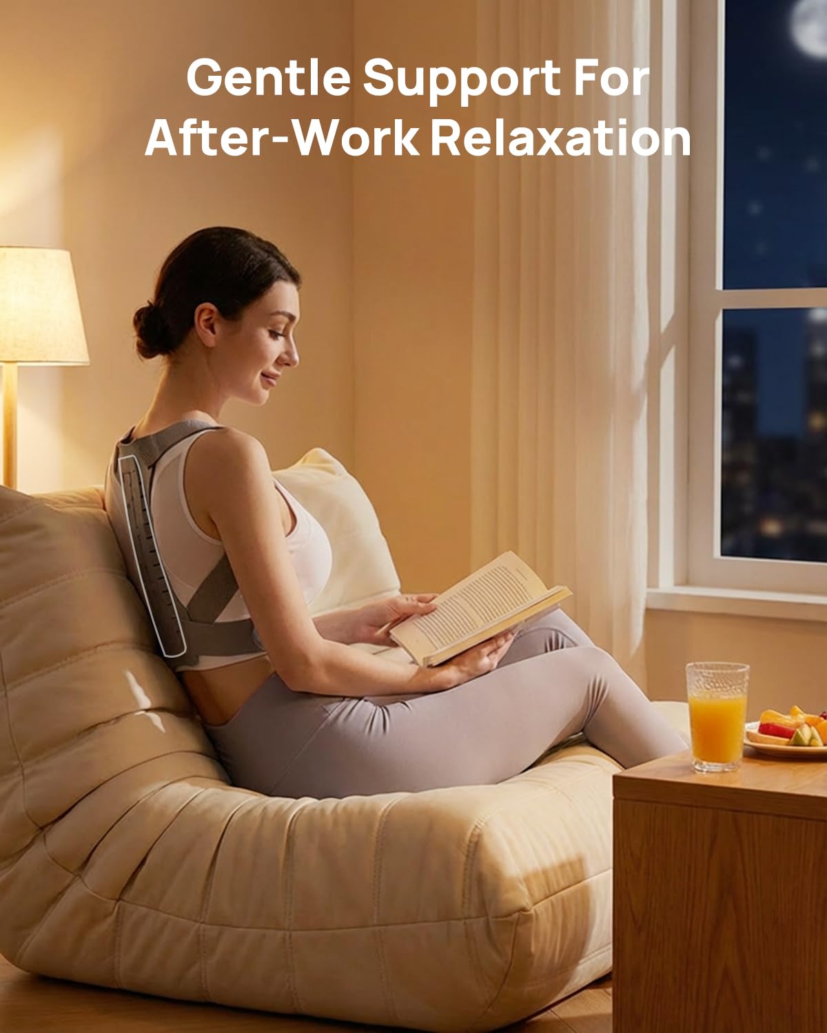 OFIR Upper Back Posture Corrector for Women, After-Work Sofa Reading Support, Twin-Pressure System Back Straightener Posture Brace For Women, 3D Diamond Breathable Cushioning,High-Elastic Straps