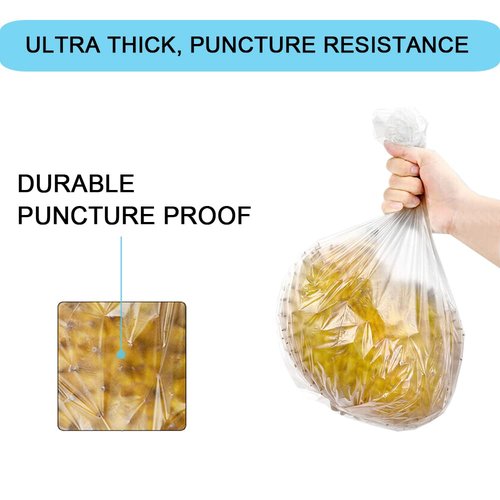 15 Gallon Trash Bags - 22 Micron Strong Tall Kitchen Office Garbage Bags, Fit Up 15 Gallon, 75 Count