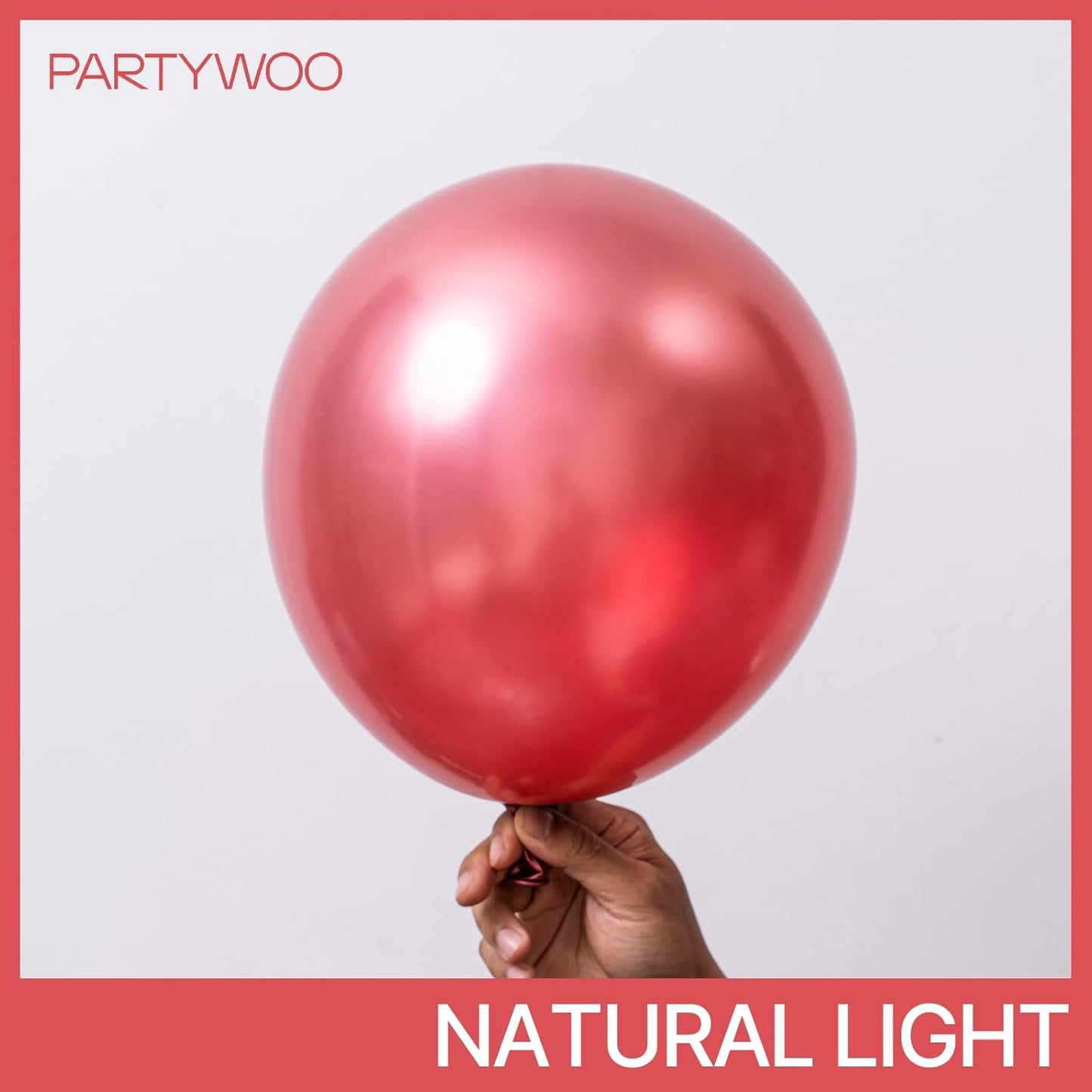 PartyWoo Metallic Pink Balloons - 50pcs 12 Inch Chrome Hot Pink for Birthday & Wedding Decor