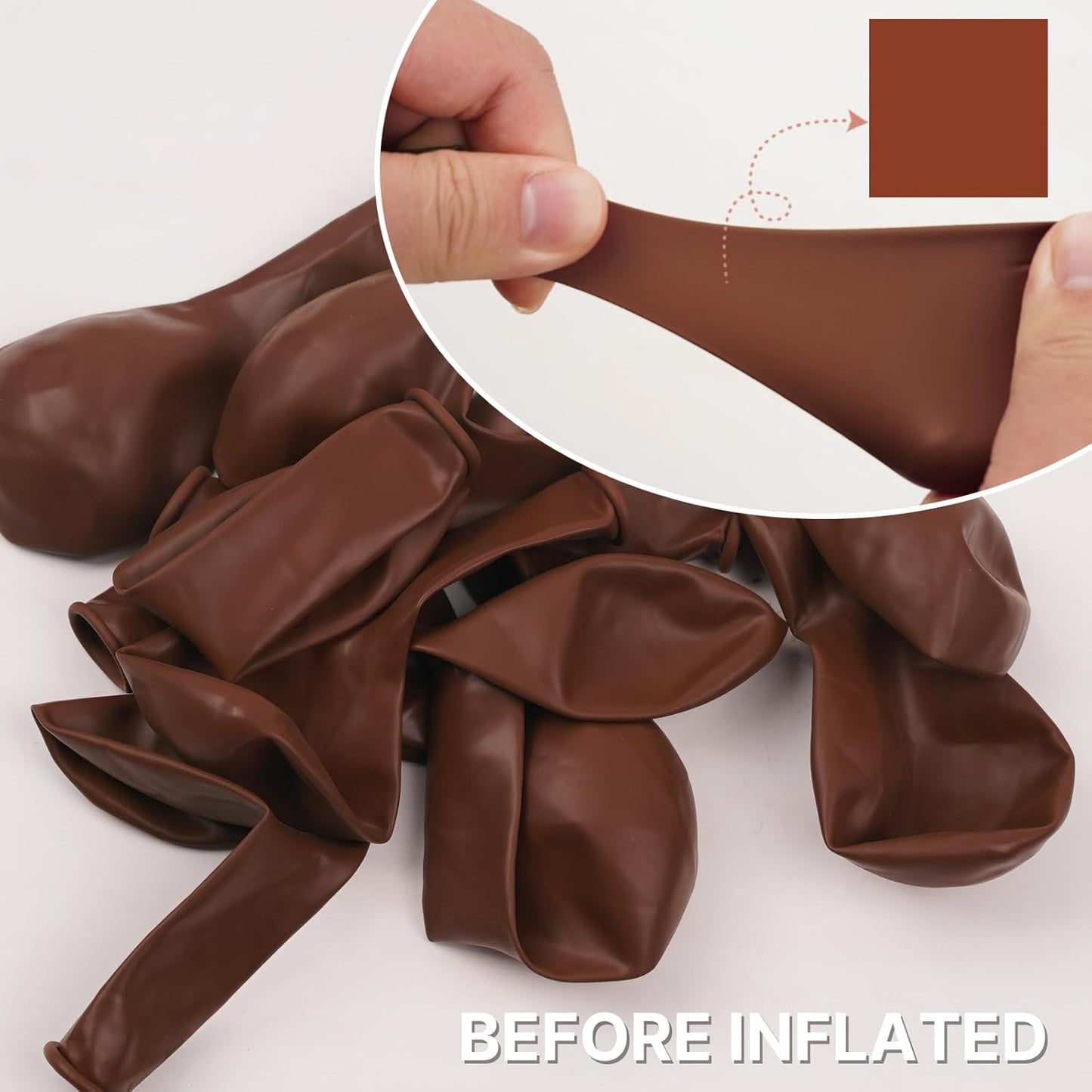 PartyWoo Dark Brown Balloon Arch Kit - 127pcs in Various Sizes for Birthday & Baby Shower Decor