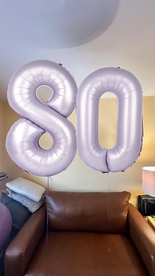 40 Inch Number 8 Balloon - Cream Purple 8th Birthday Decorations | Perfect for Men, Boys, Weddings & Graduations