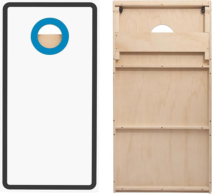 Cornhole Board Set - No Bounce,Regulation Size 4x2 ft,Made of 1/2" Pine Plywood,UV Printing Includes 8 Bean Bags and 2 Cornhole Boards,Perfect for Outdoor Games and Gatherings