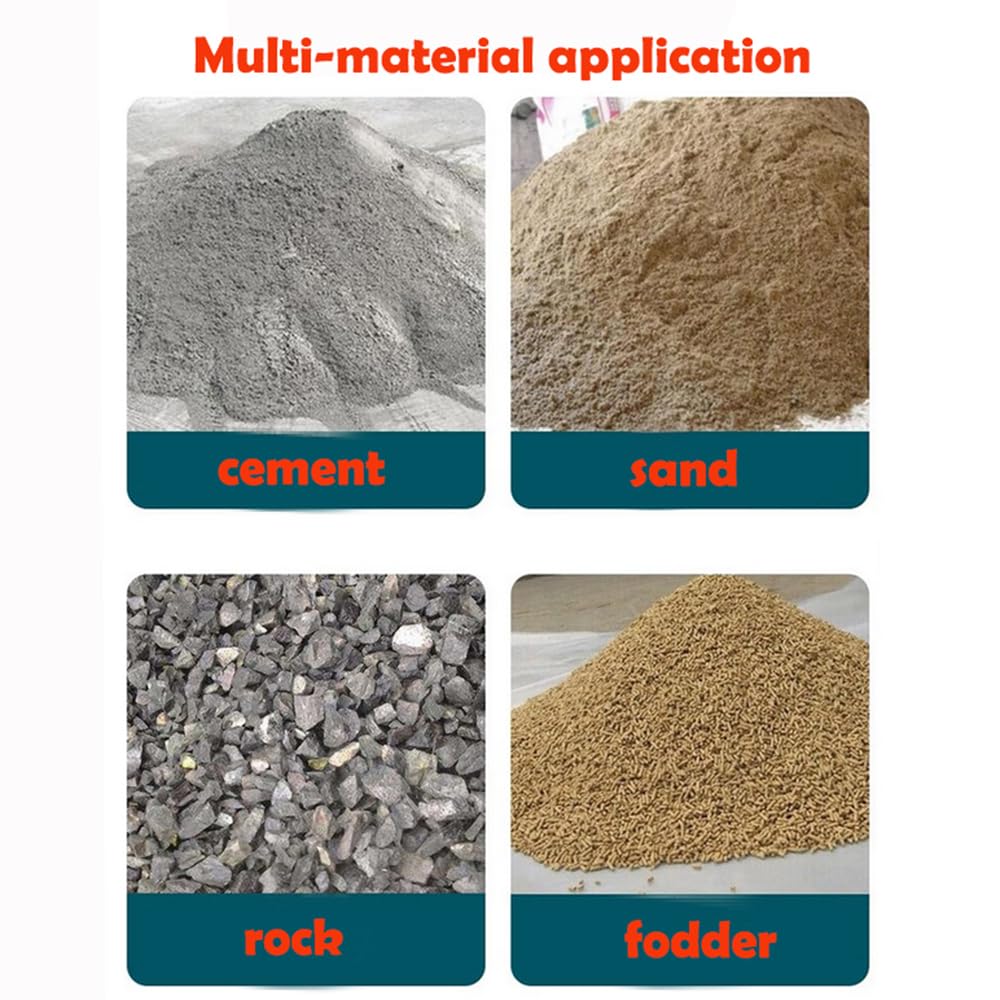 WYDDDARY 180L Hand Push Cement Mixer Concrete Mortar with Steel Drum for Mixing Cement Sand All Kinds of Dry Powder Mortar 110V
