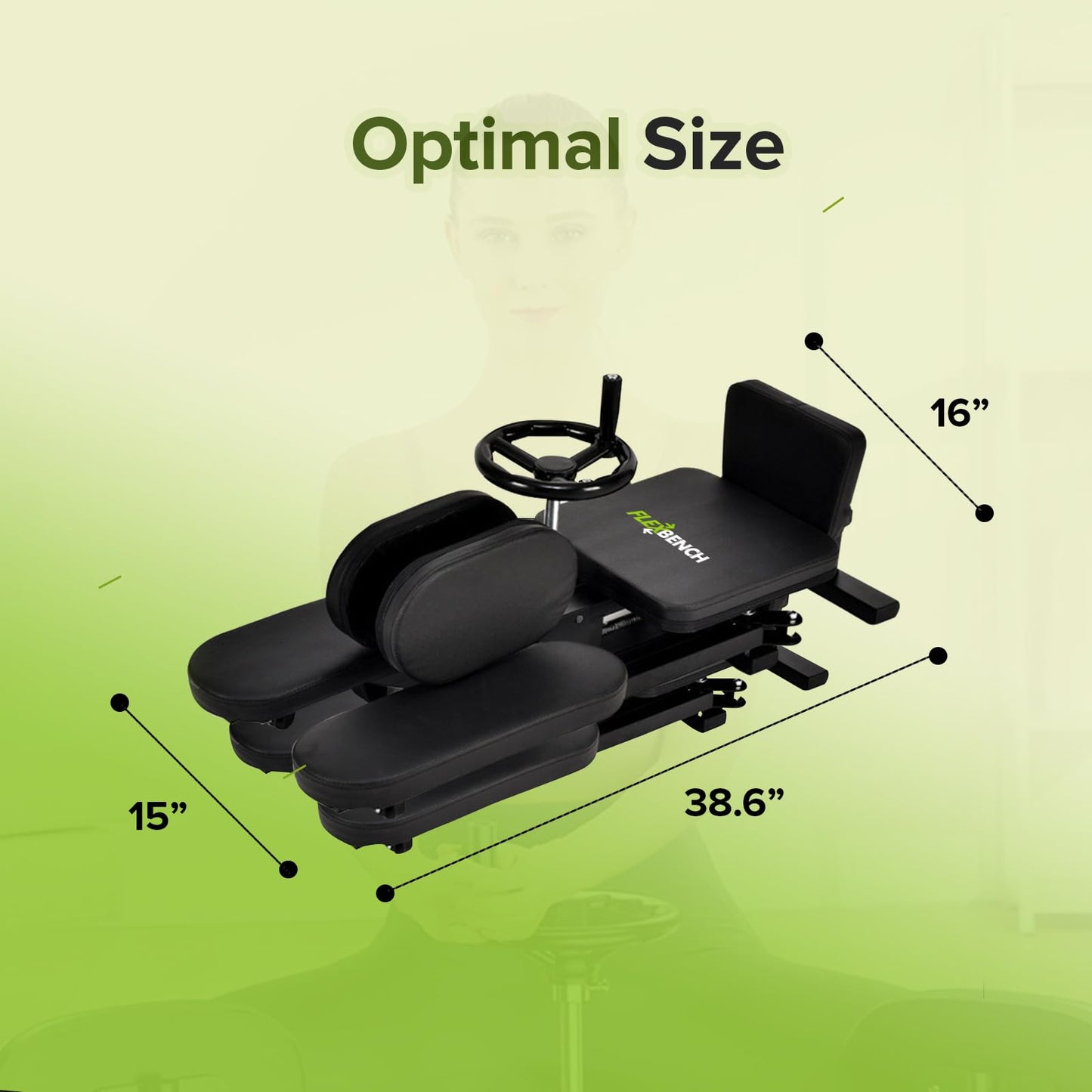 Hip Stretching Machine by Flex Bench – Improve Flexibility,Mobility and Reduce Hip Pain, Leg Stretcher - Flexibility for Yoga,Dance and Gymnastics Thighs,Glutes, Upgraded Model - New Adjustable Seat.