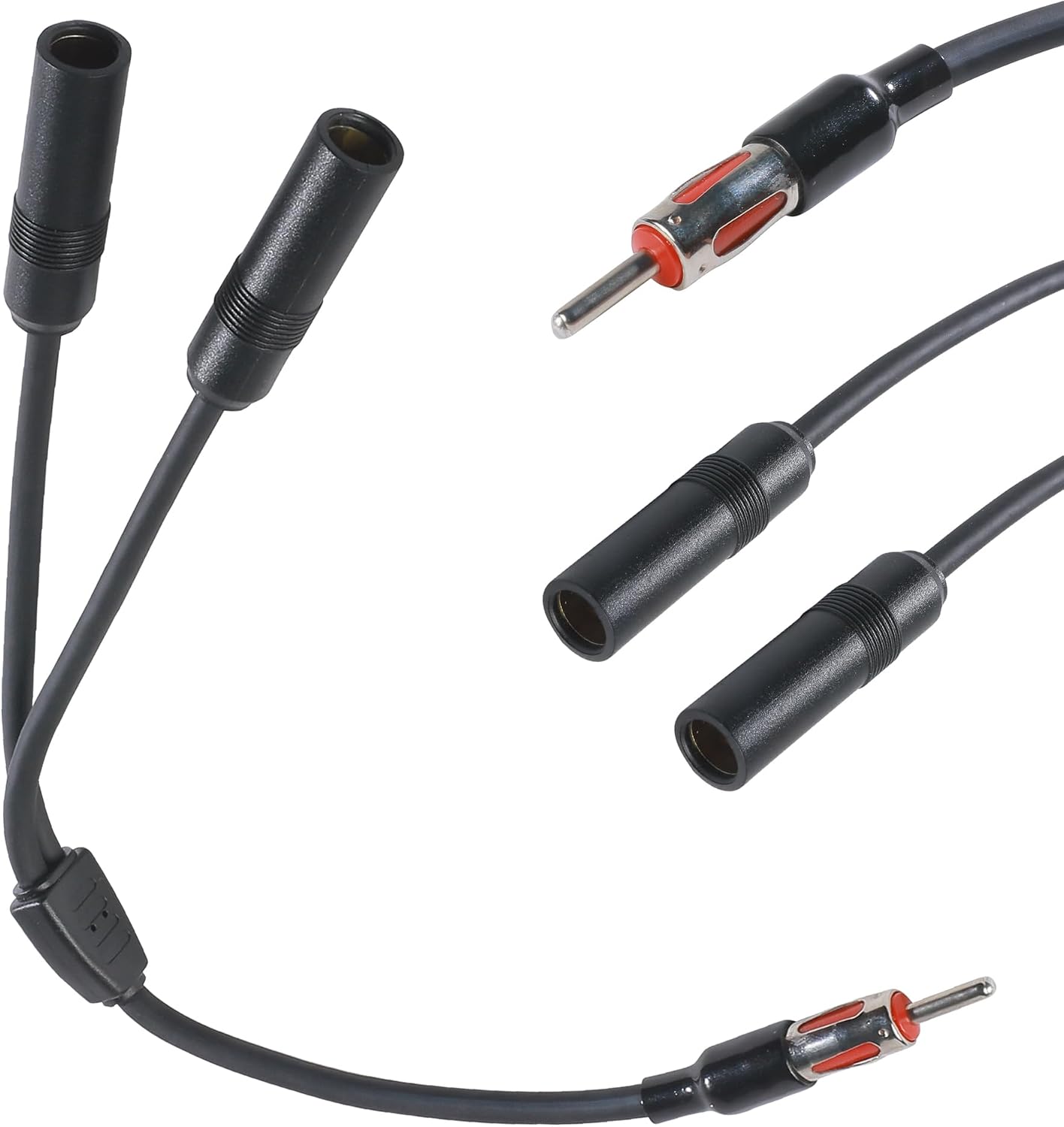 SCUARI 1 2 Car Antenna Adapter,Antenna Adapter for Car Stereo,Car Accessories Male to Female Y Antenna Cable,Radio
