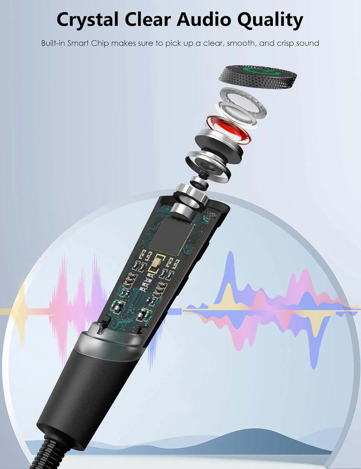 MillSO USB Microphone for PC and Laptop, Portable Gooseneck USB Computer Microphone Mute/Noise