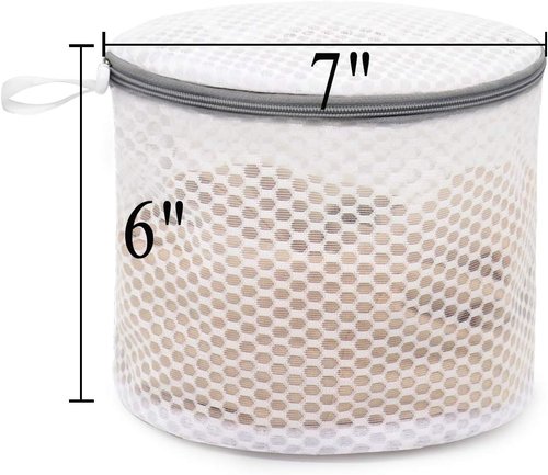 Muchfun Bra Wash Bags - 3Pcs Honeycomb Mesh Laundry Bags for Delicates | 7 x 7 x 6 Inches