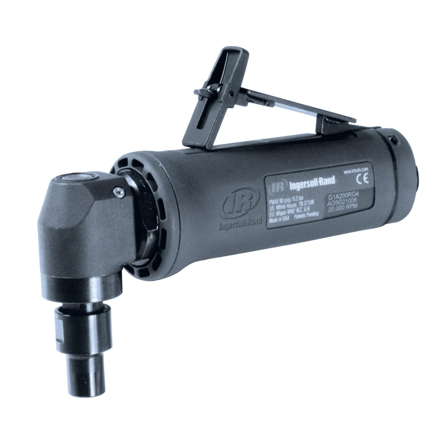 Ingersoll Rand G1A200RG4 Angle Air Die Grinder, 20,000 RPM, 0.4 HP, 1/4" Collet, Rear Exhaust