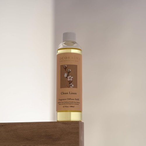 Cocorrína Reed Diffuser Refill - Clean Linen Scented Oil | 6.7 oz. Home Fragrance for Relaxing Spaces