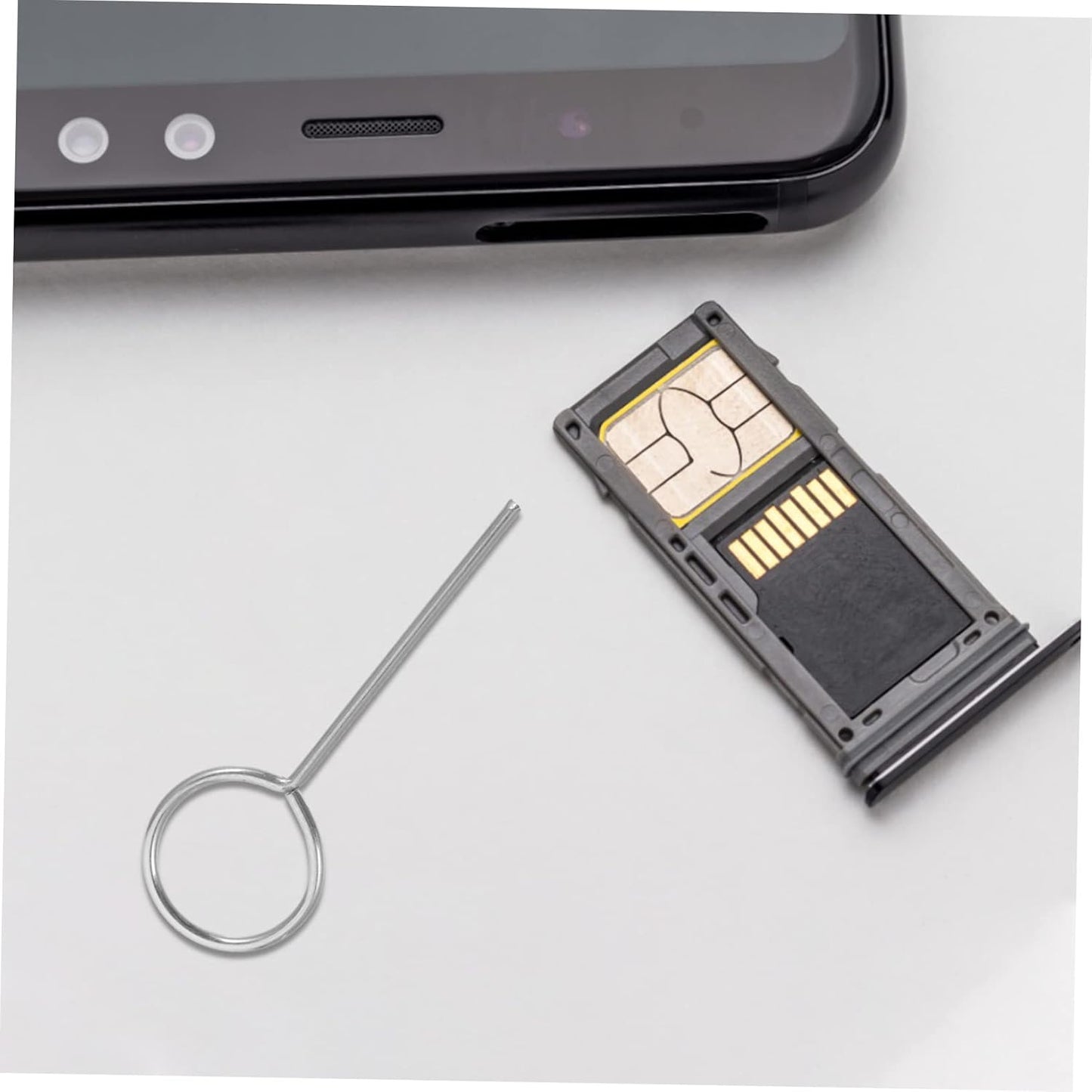1000pcs Stainless Steel Sim Card Ejector Tool Phone Tray Removers for and More Compact and Easy to Use Sim Removal