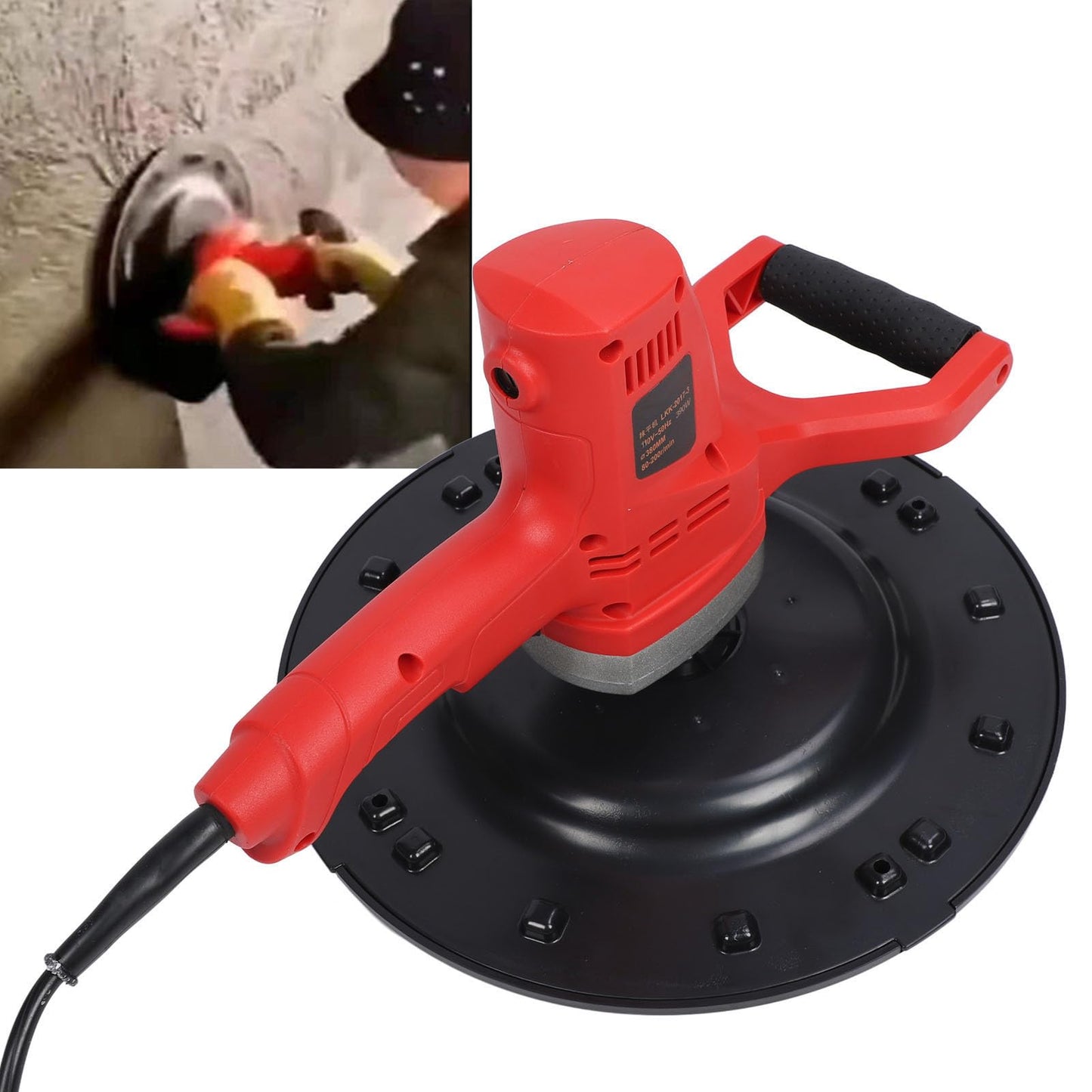 Natudeco Electric Concrete Plaster Cement Mortar Smoothing Polishing Machine Handheld Plastering Trowel 1 to 6 Speed Levels for Wall Plastering