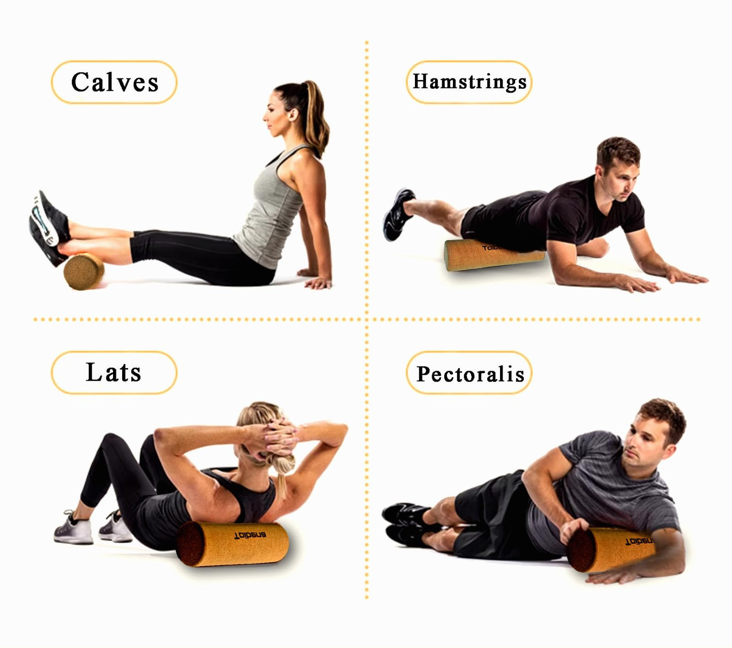 Cork Roller -Large,Foam Rollers Substitute for Muscle Restoration, Massage Therapy, Forcefully Relax Muscles,Sport Recovery and Physical Therapy -24in