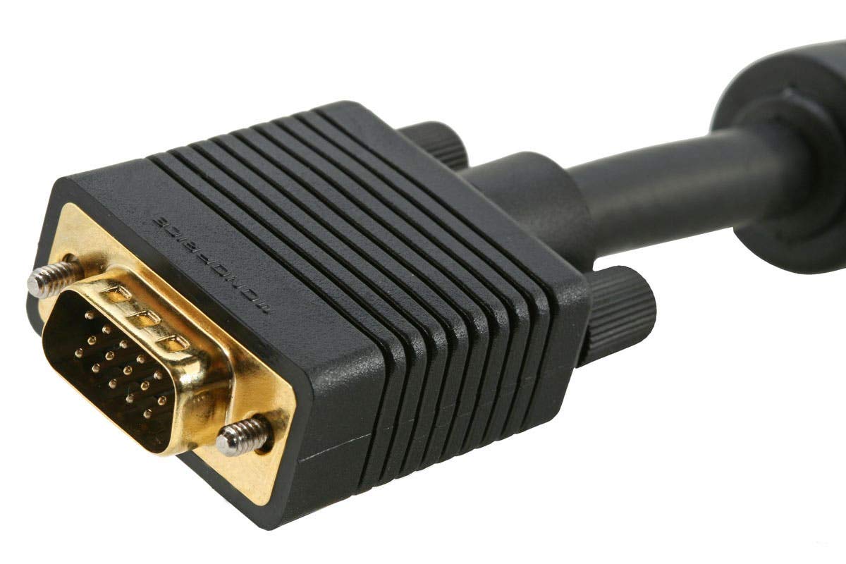 1.5ft Monoprice SVGA Super VGA M/M Monitor Cable w/ ferrites (Gold Plated)