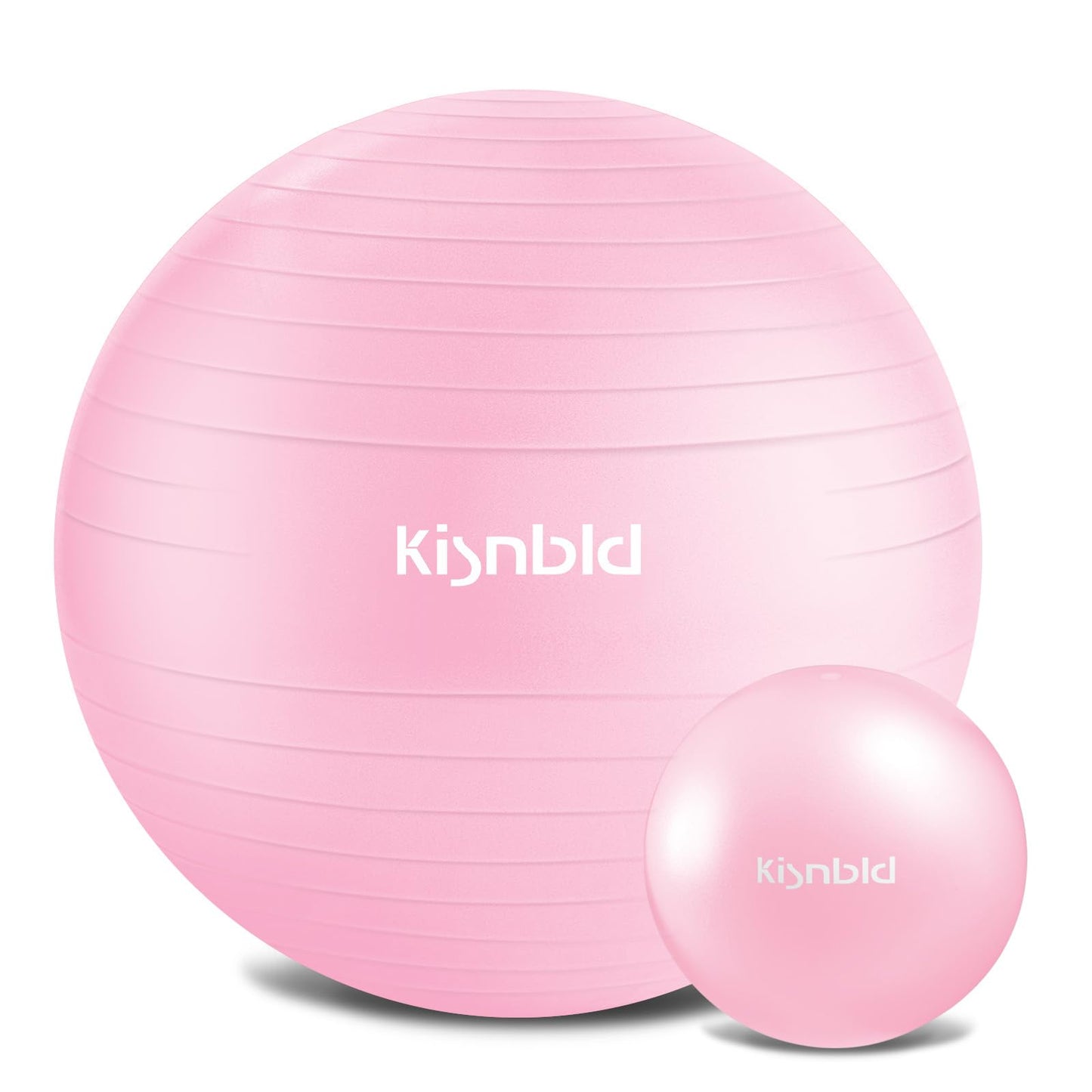 kisnbld Exercise Ball, Extra Thick Yoga Ball for Workout Pregnancy Stability, 4 Sizes Anti-Burst Balance Ball with Foot Pump - Heavy Duty Fitness Ball Chair for Office, Home & Gym