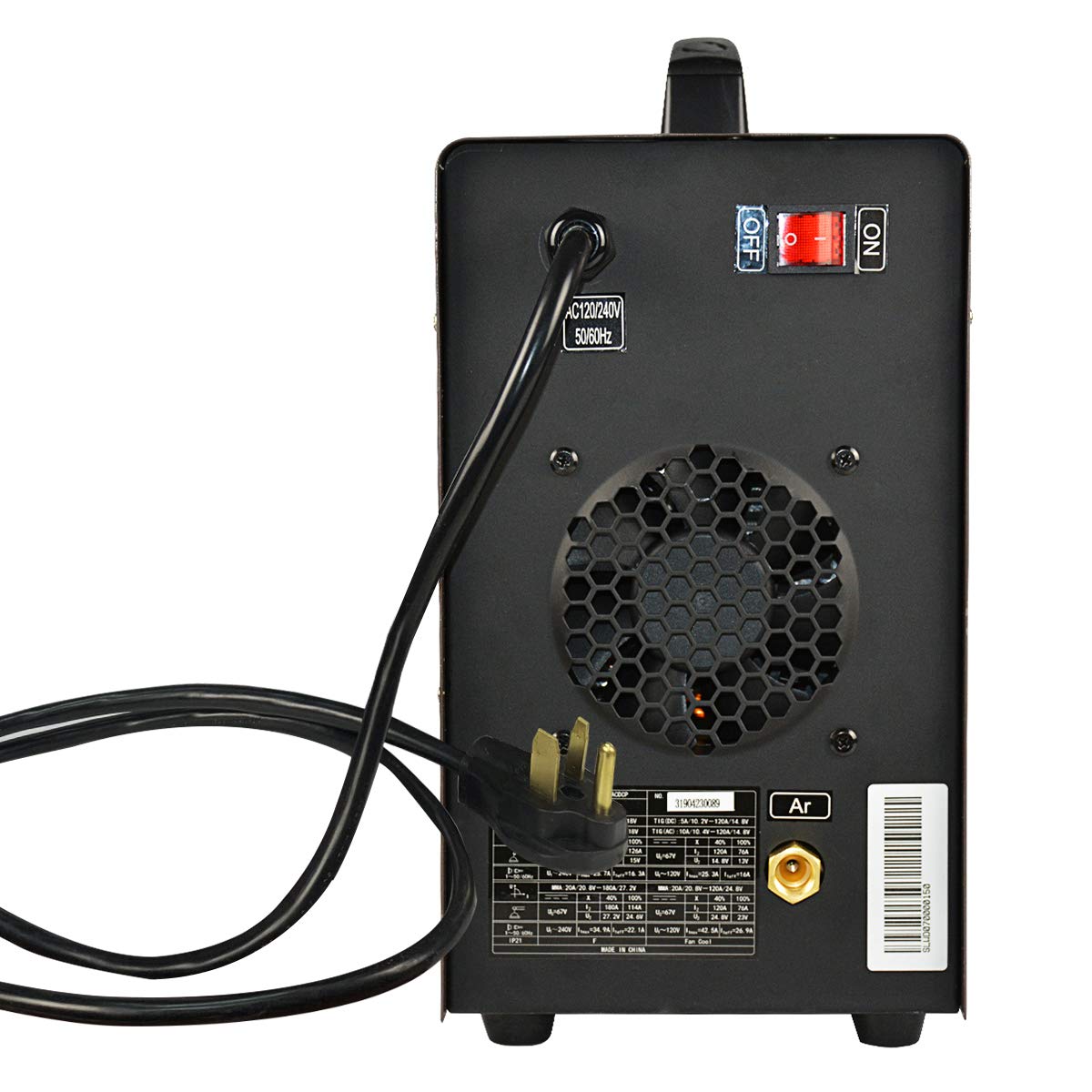 LOTOS TIG200ACDCP 200A AC/DC Pulse Aluminum TIG/Stick ARC Welder with Digital Control, IGBT Square Wave Inverter, 110/220V Dual Voltage, 10 Settings Savings, 0.5~200HZ Pulse Frequency, Brown