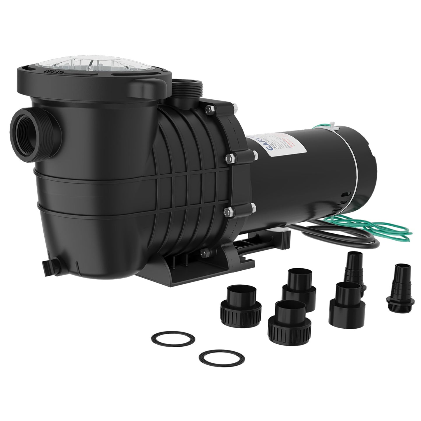 Garvee 1.5 HP Swimming Pool Pump 1100W 110-120V Single Voltage Pumps with Strainer Basket for Above-ground and In-ground, 6000 GPH Max. Flow