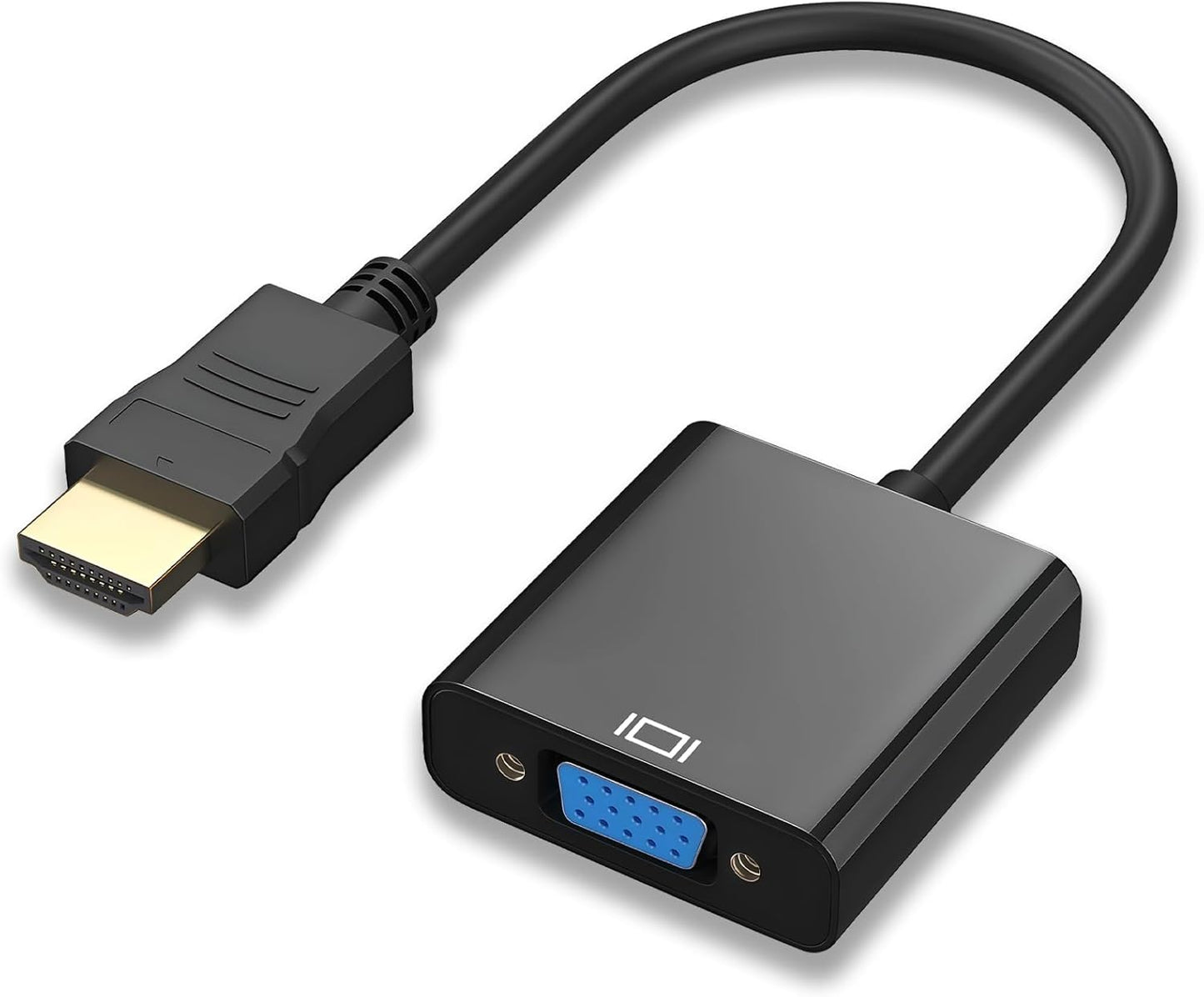 Wanme HDMI to VGA Adapter, High-Speed HDMI to VGA Converter Adapter (Male to Female) for Computer, Laptops, PC