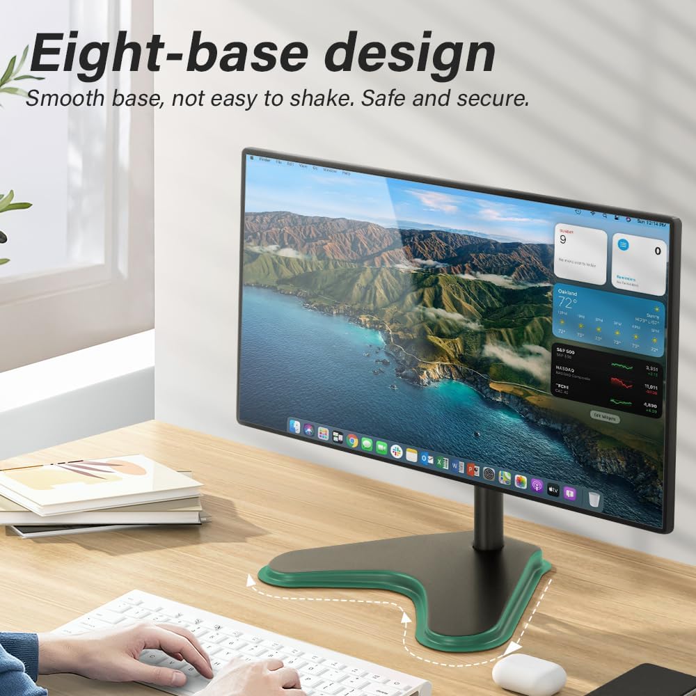 FURWOO 13'' 32'' Screen,75x75mm,100x100mm Adjustable Tvstand Single Computer Monitor Riser