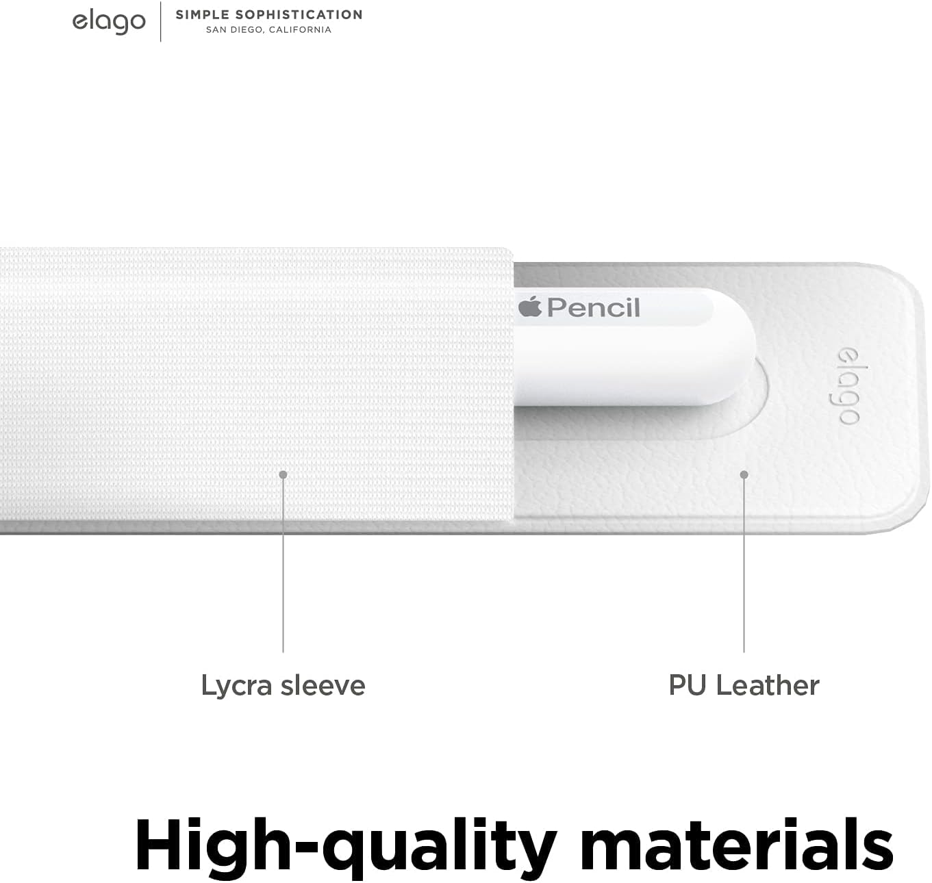 elago (1st 2nd Pencil Holder Compatible With Apple Pencil Pro & Generation) and USB-C - Strong Adhesive Sleeve, PU