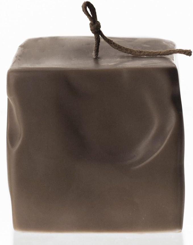 LAWA Raw Block Candle - Beautiful Handmade Pillar Scented Soy Wax Elegant Aesthetic Candle Housewarming Gift Home Room Shelf Decor Idea (Kobicha, Small)