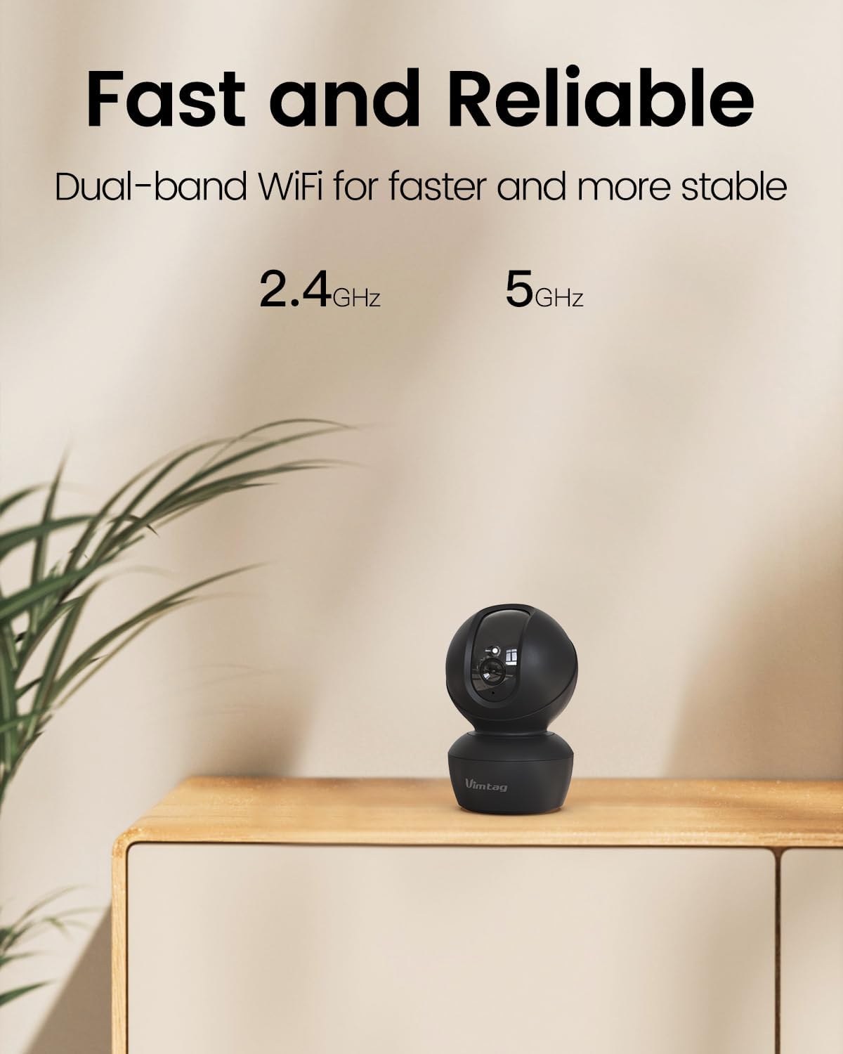 VIMTAG 5G 4MP 2 Pack 360 2-Way Security Camera Indoor, Dog Camera with Speaker Motion Tracking, IR Night Vision, Indoor