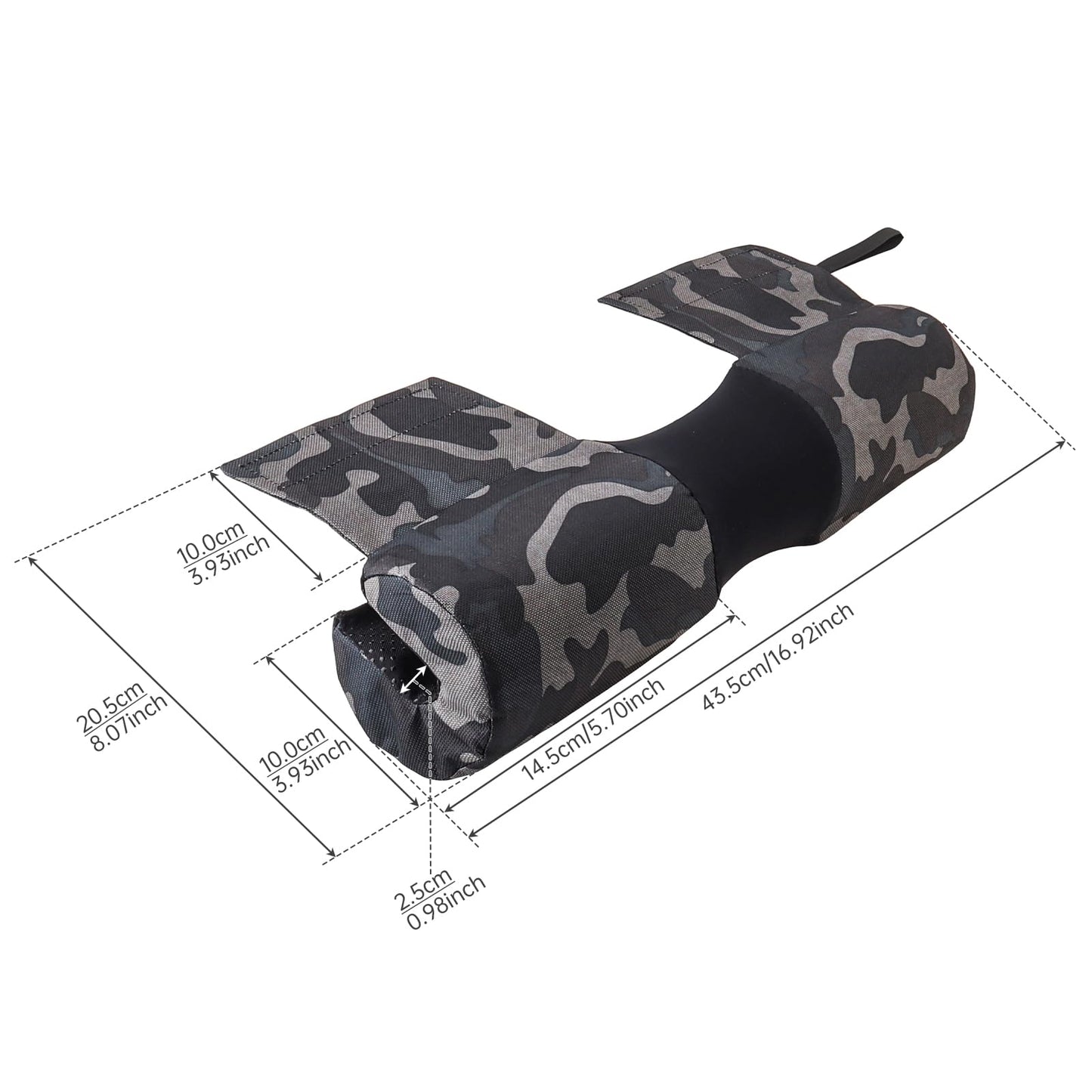 Tobefore Barbell Pad for Hip Thrusts & Squats - Extra Thick Non-Slip Cushion with Adjustable Strap, Fits Olympic/Standard Bars & Smith Machine