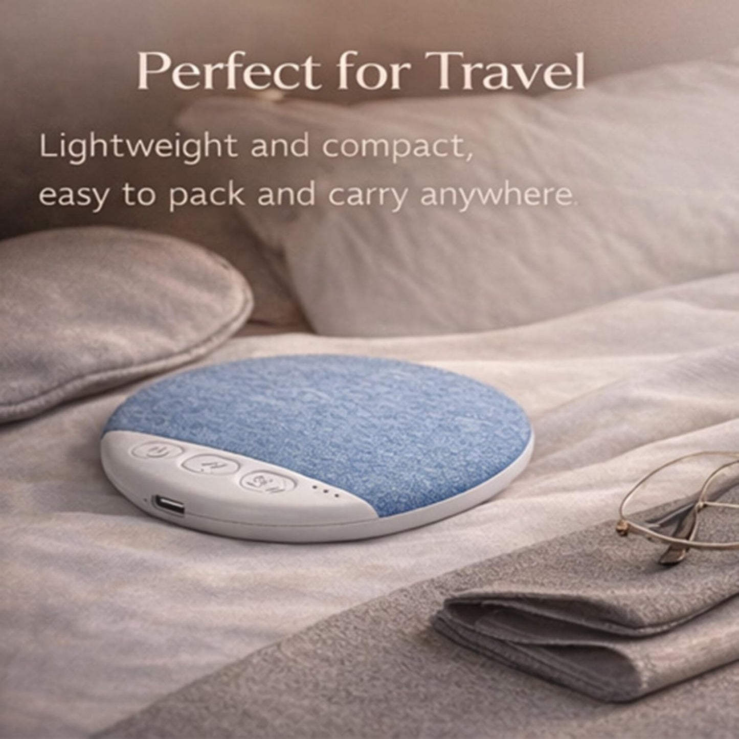 Zedamso (Blue*2) Under Pillow Speaker Bluetooth for Sleeping, Bone Conduction Pillow Speaker, Ultra Thin Flat Pillow