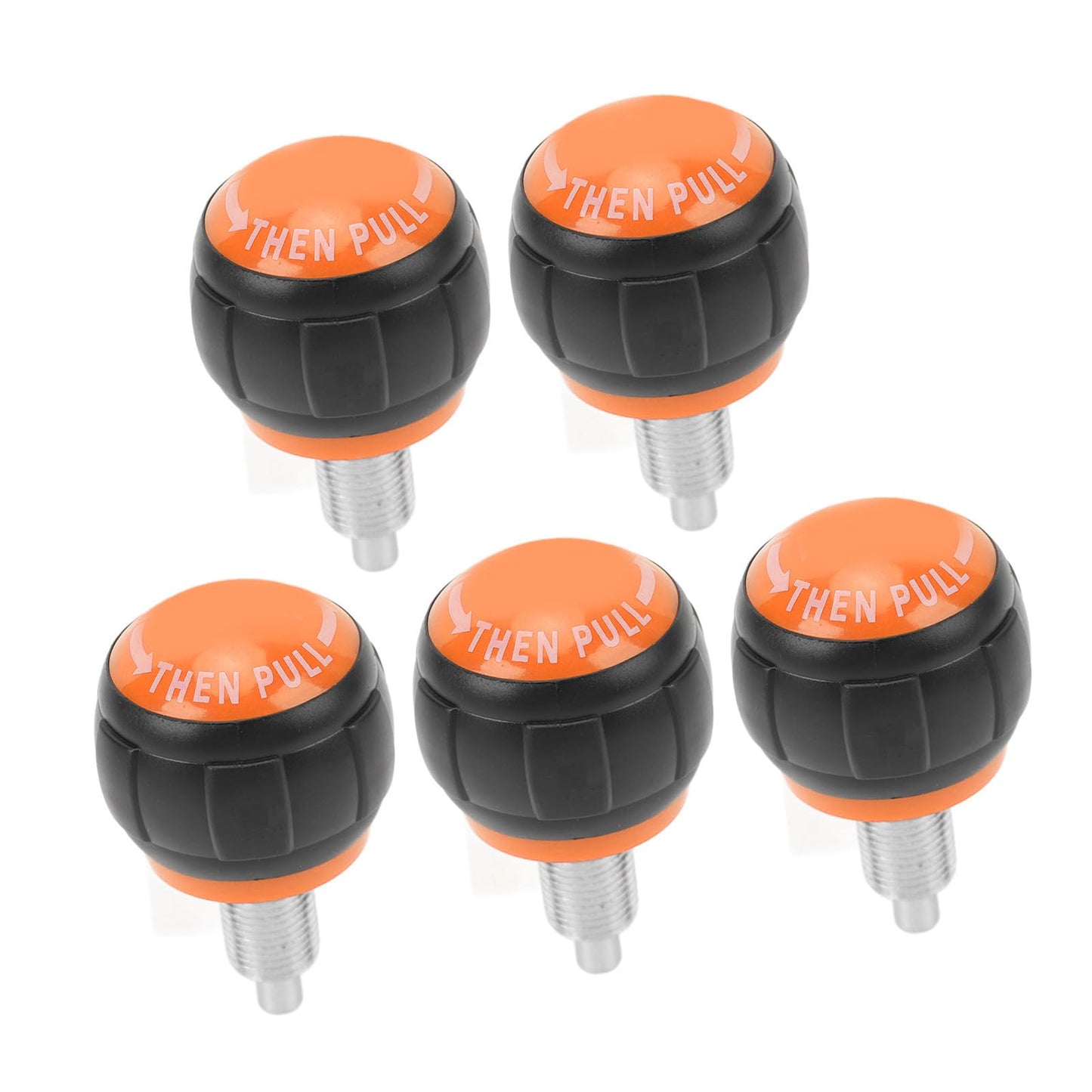 ZAWELIYO Universal Exercise Adjustment Knob Set Smooth Fast Release Versatile Solution for Home Gym Fitness Equipment (Black and Orange)