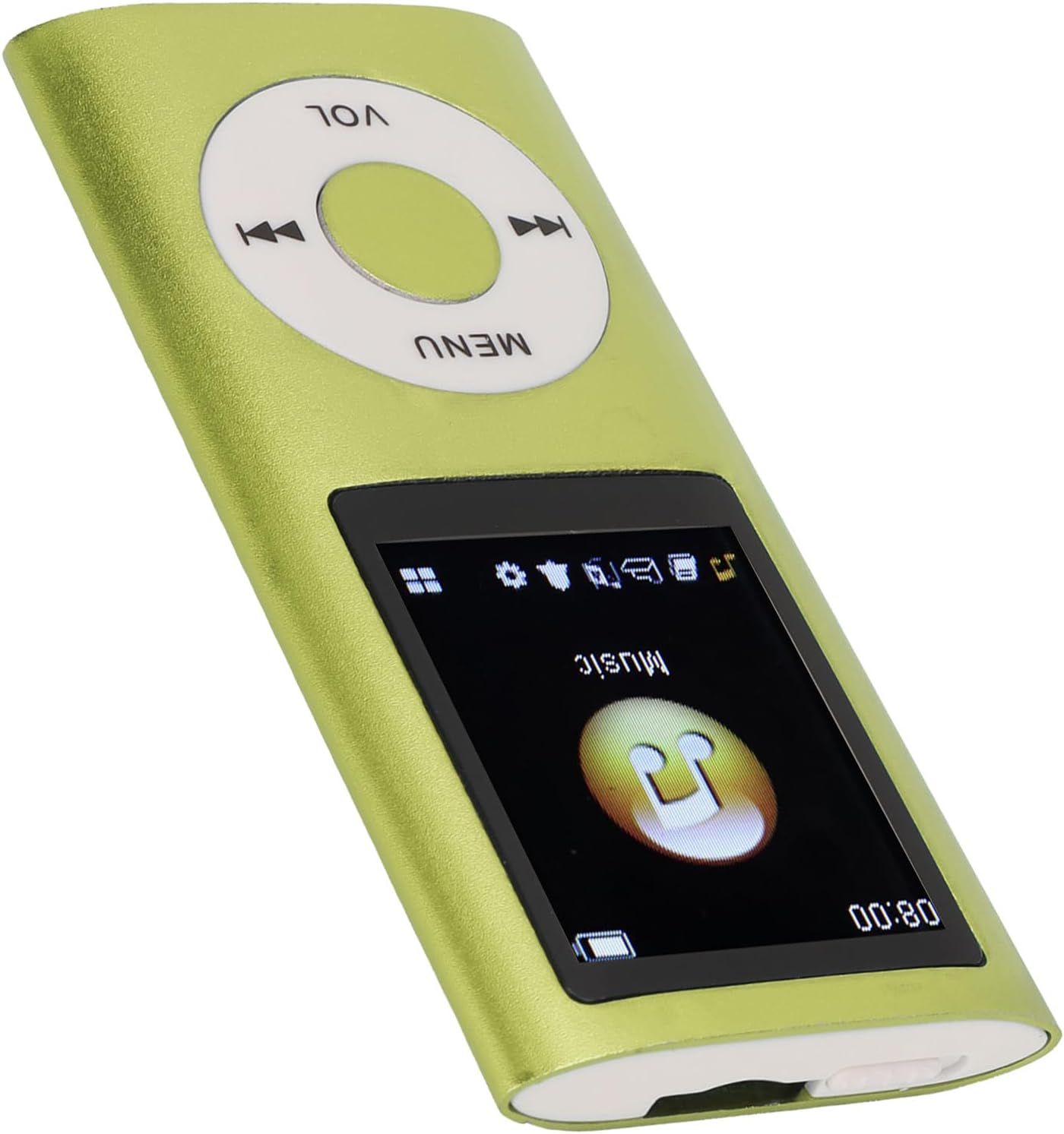 Dan&Dre MP3 1.8 Inch 64G Player, LCD Slim Portable Music Player with Lossless Sound, Aluminum Alloy, Expandable (Green)