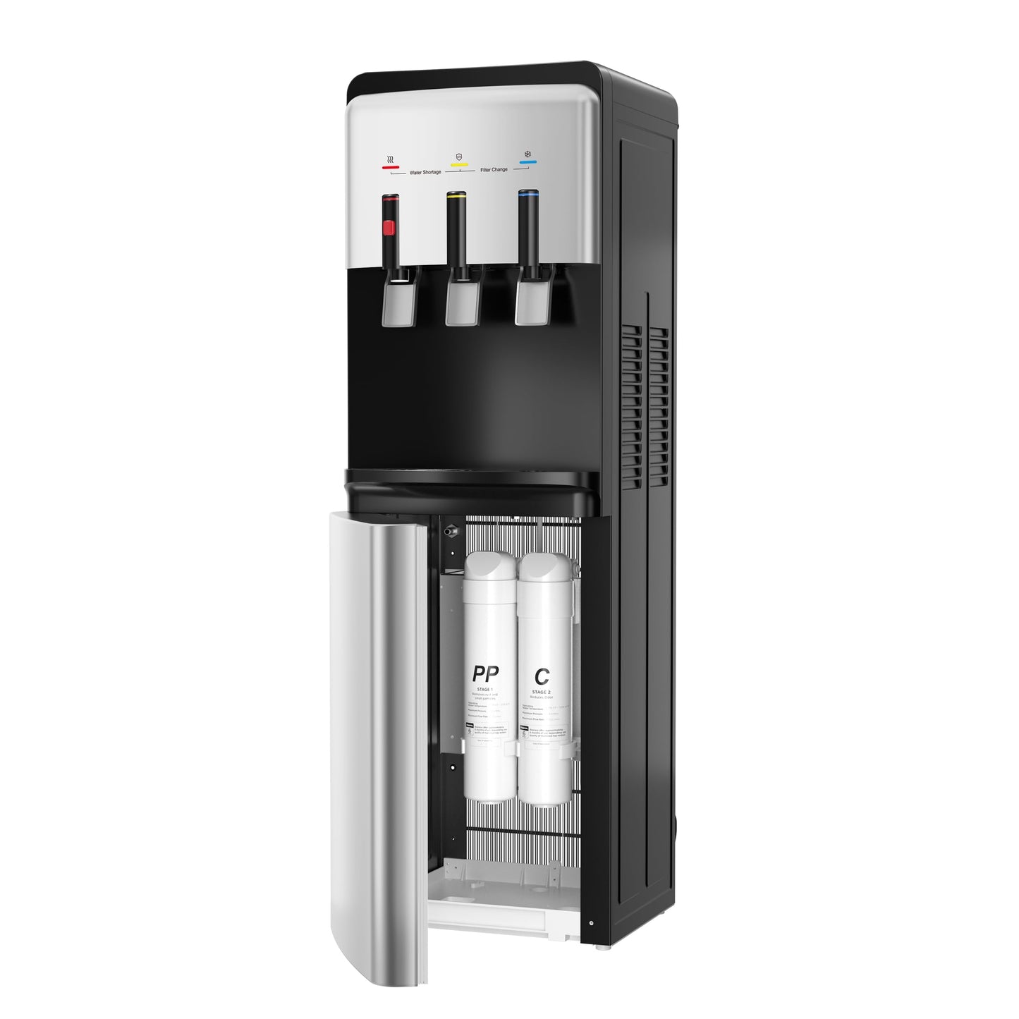 Euhomy Bottleless Water Cooler Water Dispenser, 3 Temperature Settings Hot Cold & Room Water, NSF Certified Dual Filters, Self Cleaning Water Dispenser, Child Safety Lock, LED Indicator, Black