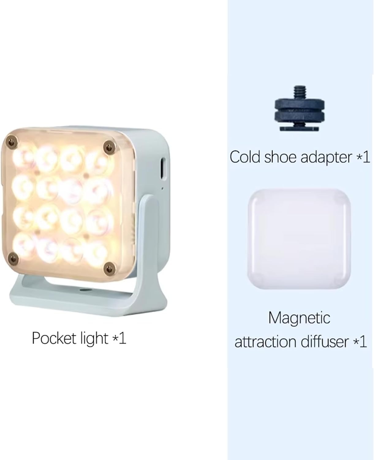 NANLITE Pico Portable LED Fill Light Full Color RGB, Snap-On Attachment for Phone/Camera Photography, Live Streaming