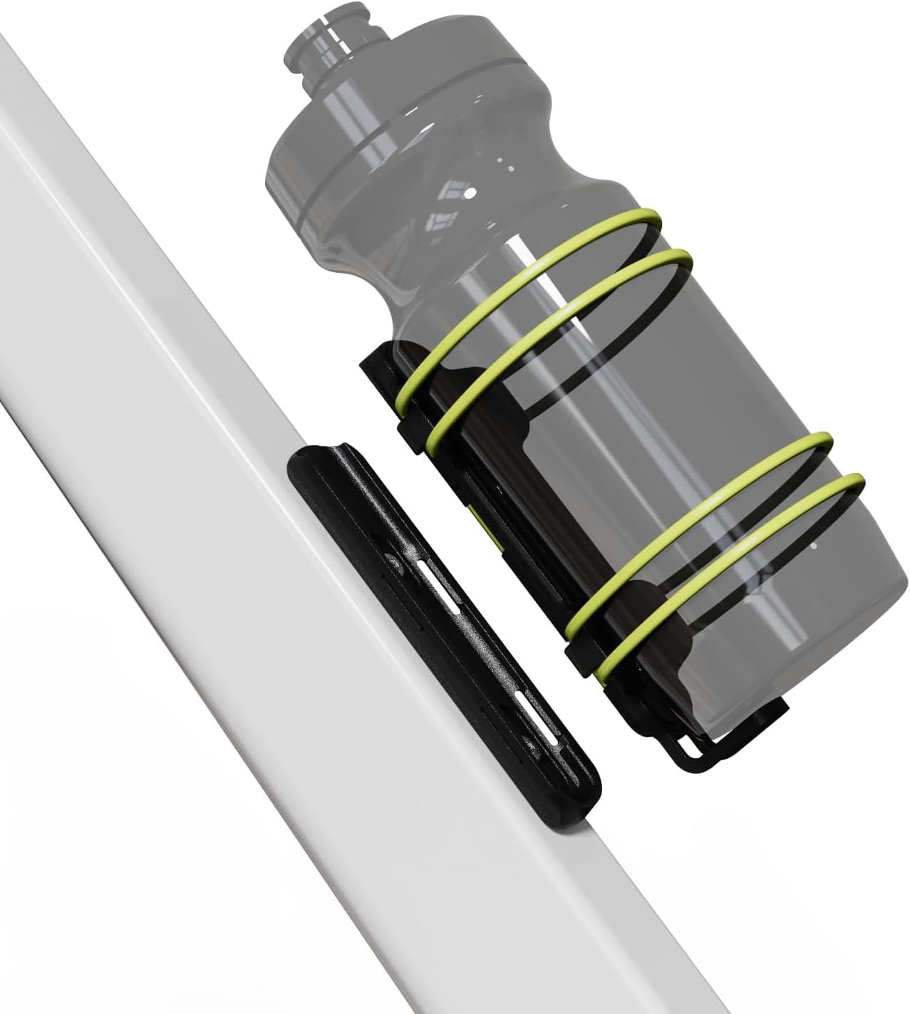 Pedalyn Magnetic Bike Bottle Cage – Quick-Release Buckle Lock, Adjustable Straps, Fits Road Mountain & E-Bikes, Universal 2.25-3.94" Bottle Compatibility, Black