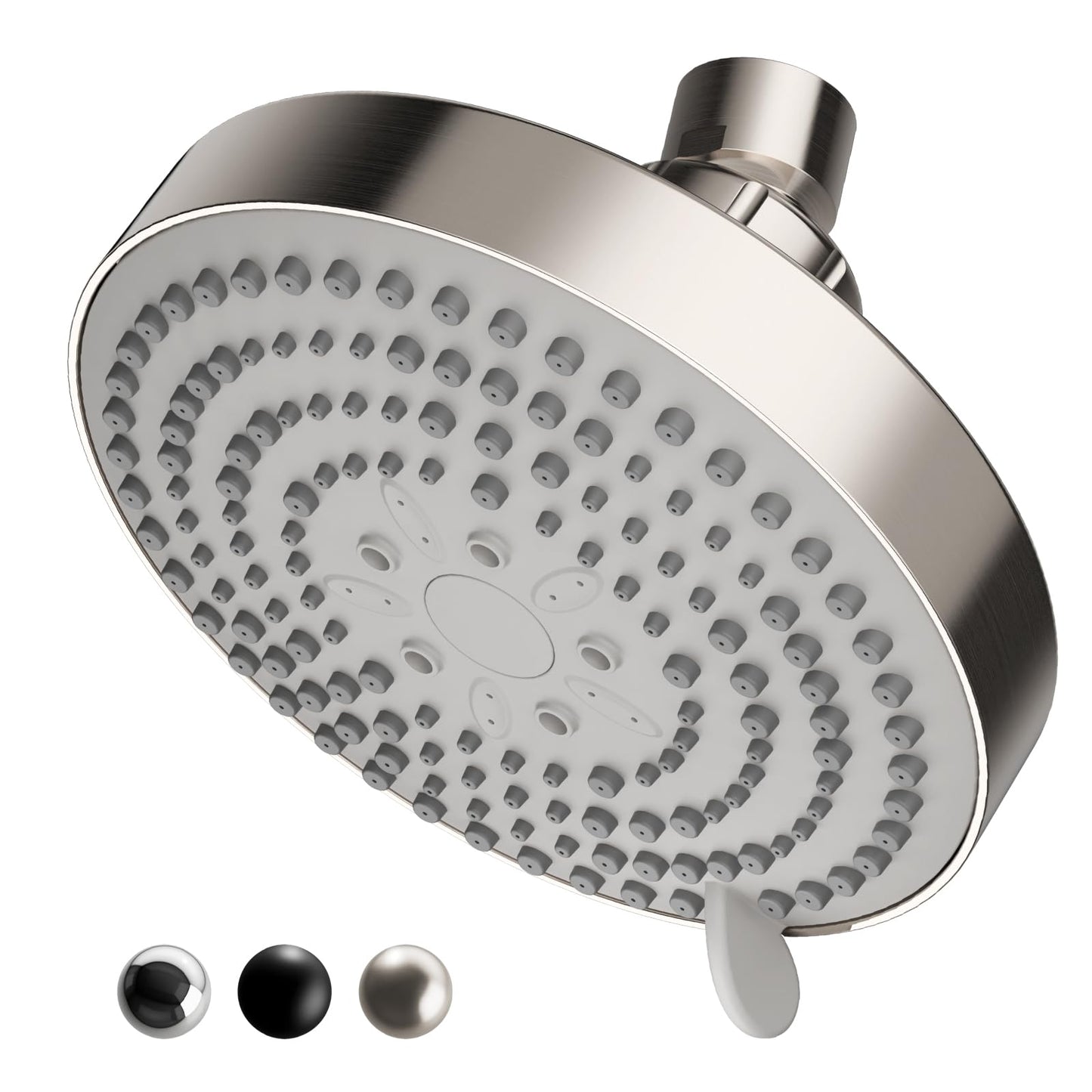 OFFO Shower Head, High Pressure Shower Head with 6 Mode, Fixed Showerheads for Strong Water Flow & Relaxing Shower Experience, Chrome