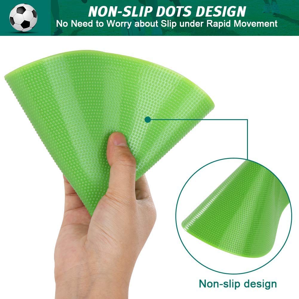 TuXHui 60 Pcs Poly Vinyl Spot Markers Rubber Floor Dots Non Slip Agility Markers Flat Field Cones for PE Gym Classes, Classroom Activities and Games, Soccer Basketball Sports Speed Agility Training