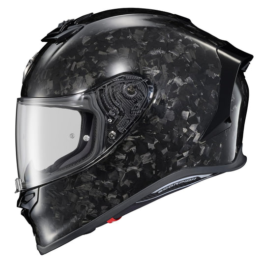 ScorpionEXO R1 Air Carbon Fiber Full Face Motorcycle Helmet with Pinlock Shield Bluetooth Ready Speaker Pockets DOT ECE Onyx (Onyx Gloss Black - X-Large)