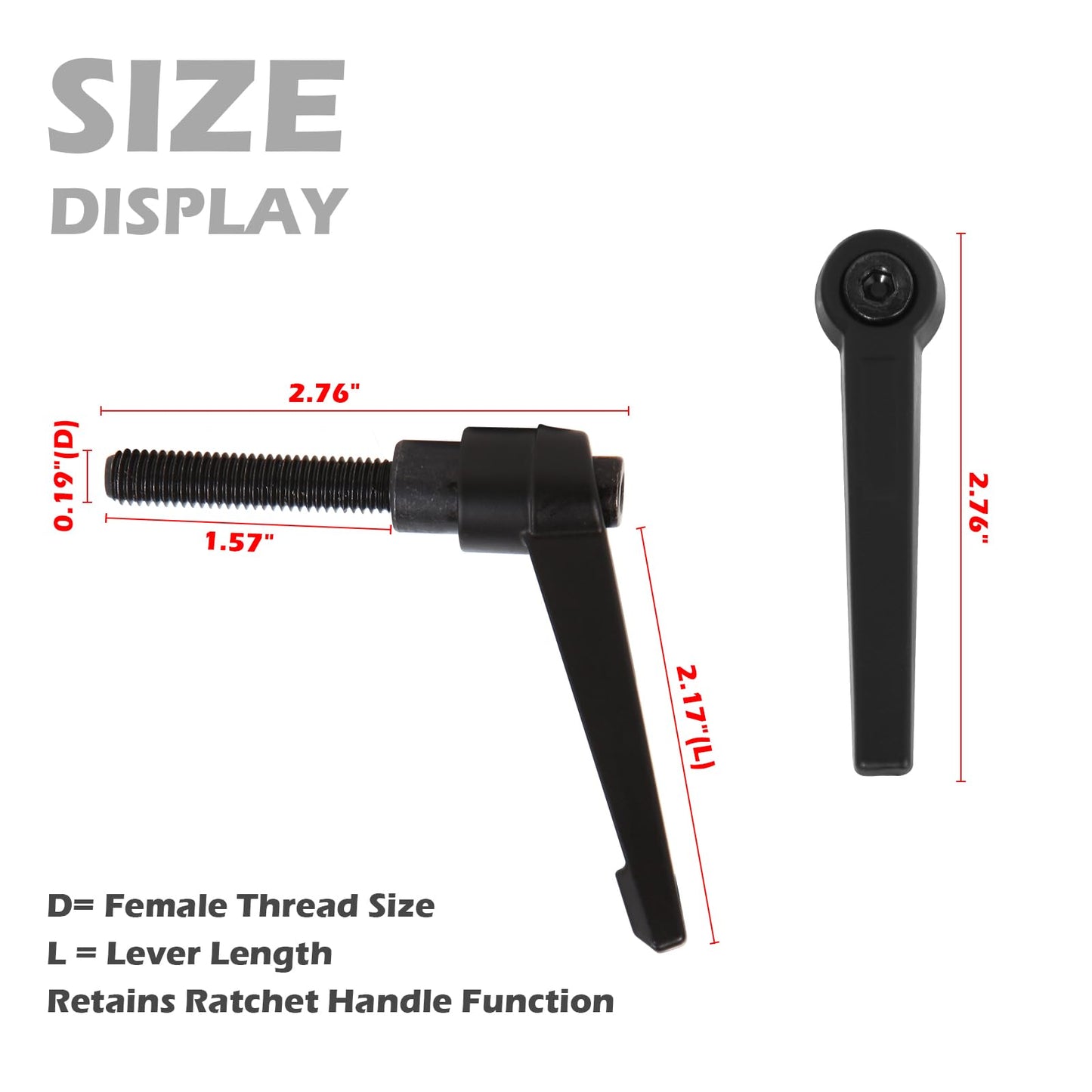 Exercise Bike Horizontal Seat bar Adjustment Lever Replacement parts for peloton Spin Bike Adjuster Handle, Alloy Adjustable Handle Accessories (black 1)