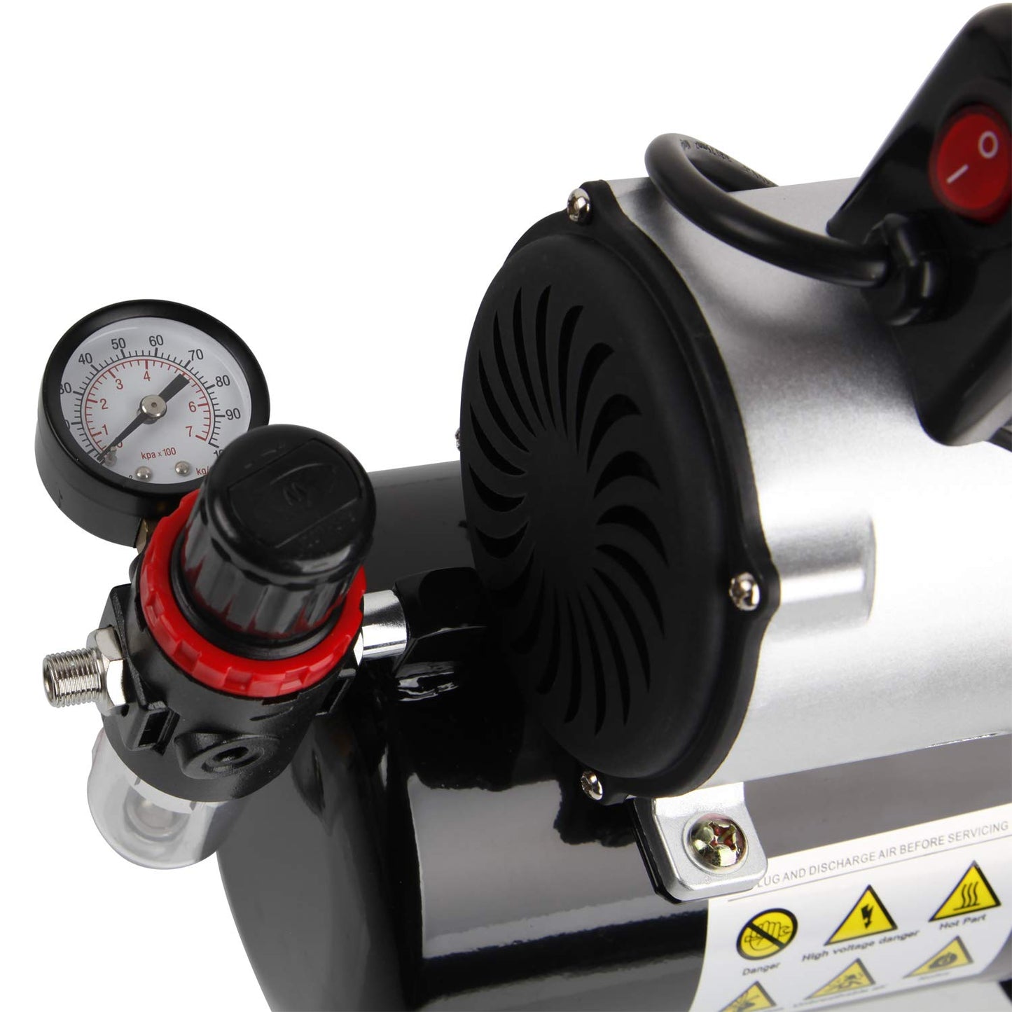 Timbertech ABPST08K Airbrush Compressor Complete Set with Upgraded Cooling Fan and Airbrush Accessories for Airbrushing Hobby, Body Tattoo, Model Painting, Automotive Graphic, Make-up(110-120V)