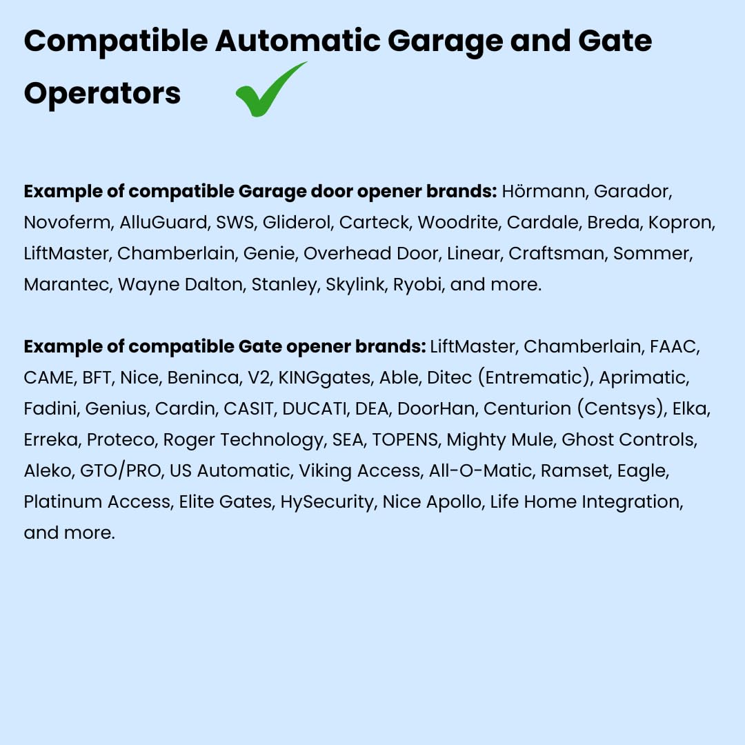 Alpha Smart Garage & Gate Opener with Geofencing, WiFi Remote Controller with App, Compatible with Alexa, Google Home and Assistant, Wireless Door Opener, Door Alert, No Hub Required