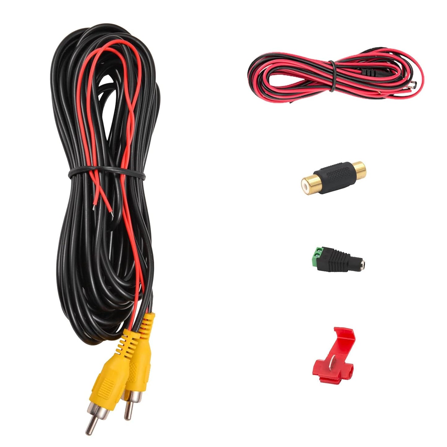 (33FT/10 DALLUX Backup Camera RCA Video Cable,CAR Reverse Rear View Parking Camera Video Cable with DC Power Cable