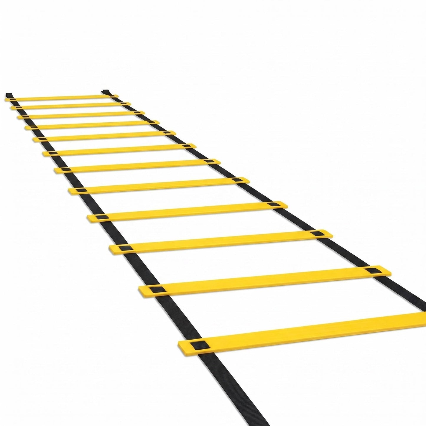 Qtopun Agility Ladder Speed Training Ladder 12 Rung 20ft with Carrying Bag, Adjustable Soccer Training Equipment for Football Basketball Drills, Fitness Workout Sports Outdoor Exercise