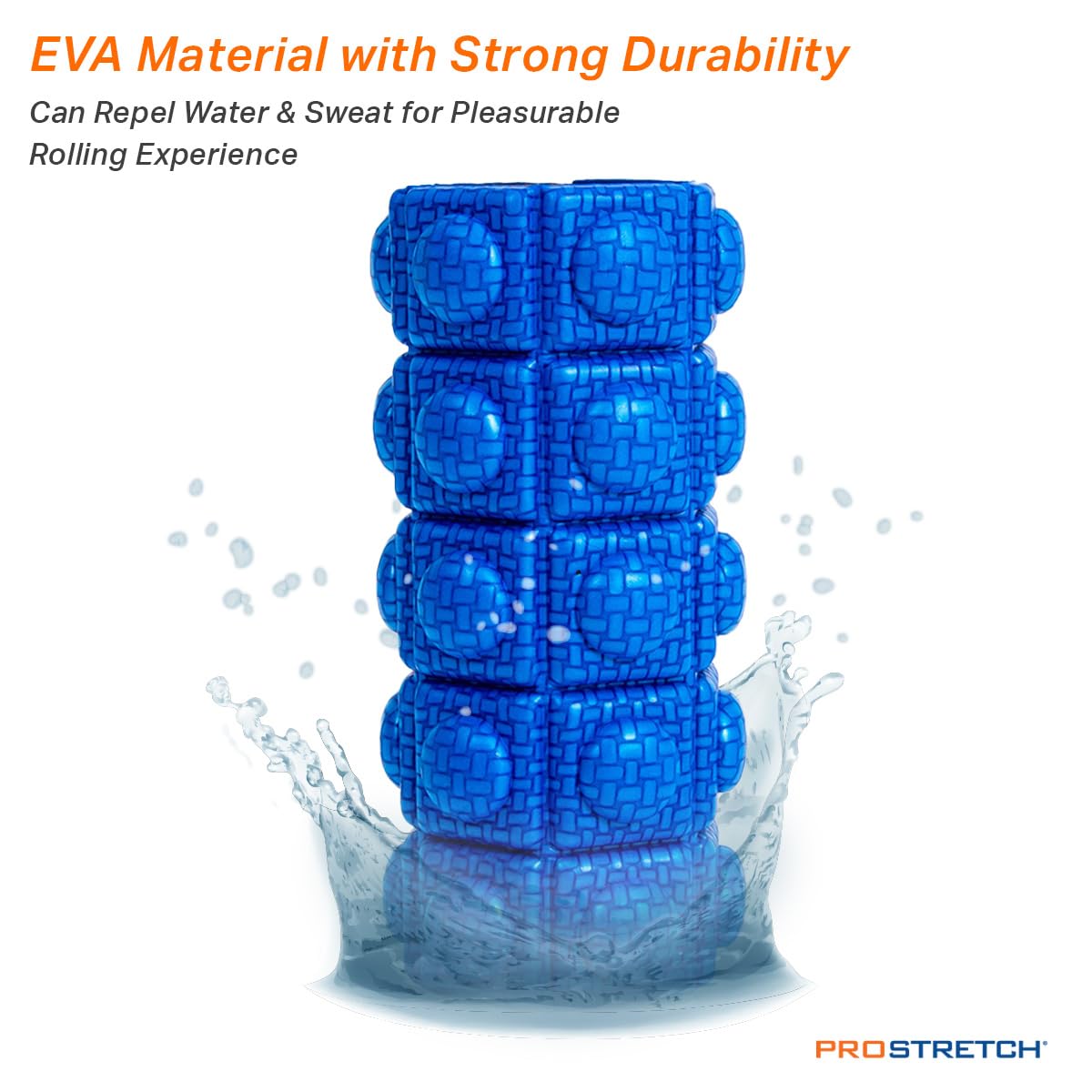 ProStretch Hexi Mini Travel Textured Foam Roller for Deep Tissue Muscle Massage and Myofascial Trigger Point Release