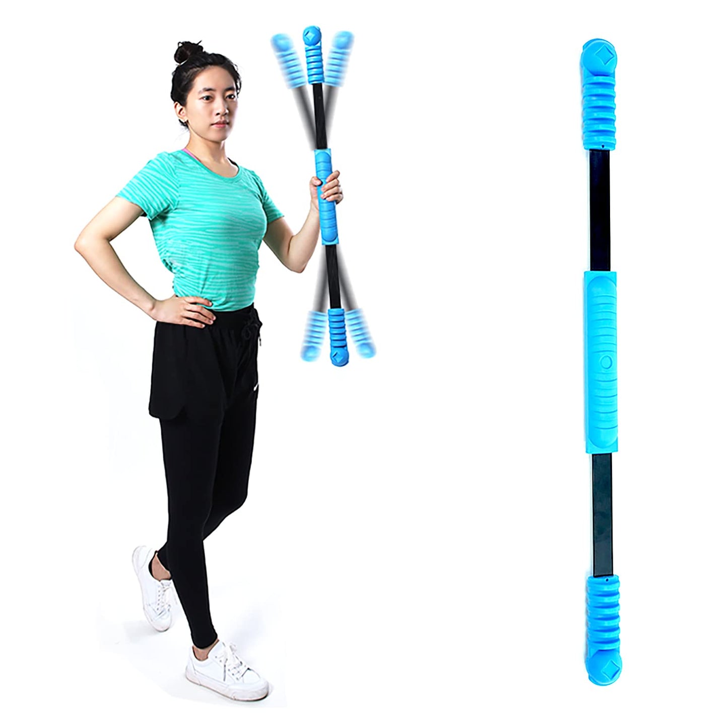 ANGLER DREAM One-piece Elastic Bar Muscle Training Fitness Stick Fat Burning Tremor Stick Full-Body Exercise Shoulder Rehabilitation Physical Therapy, Aerobics,Body Shaping